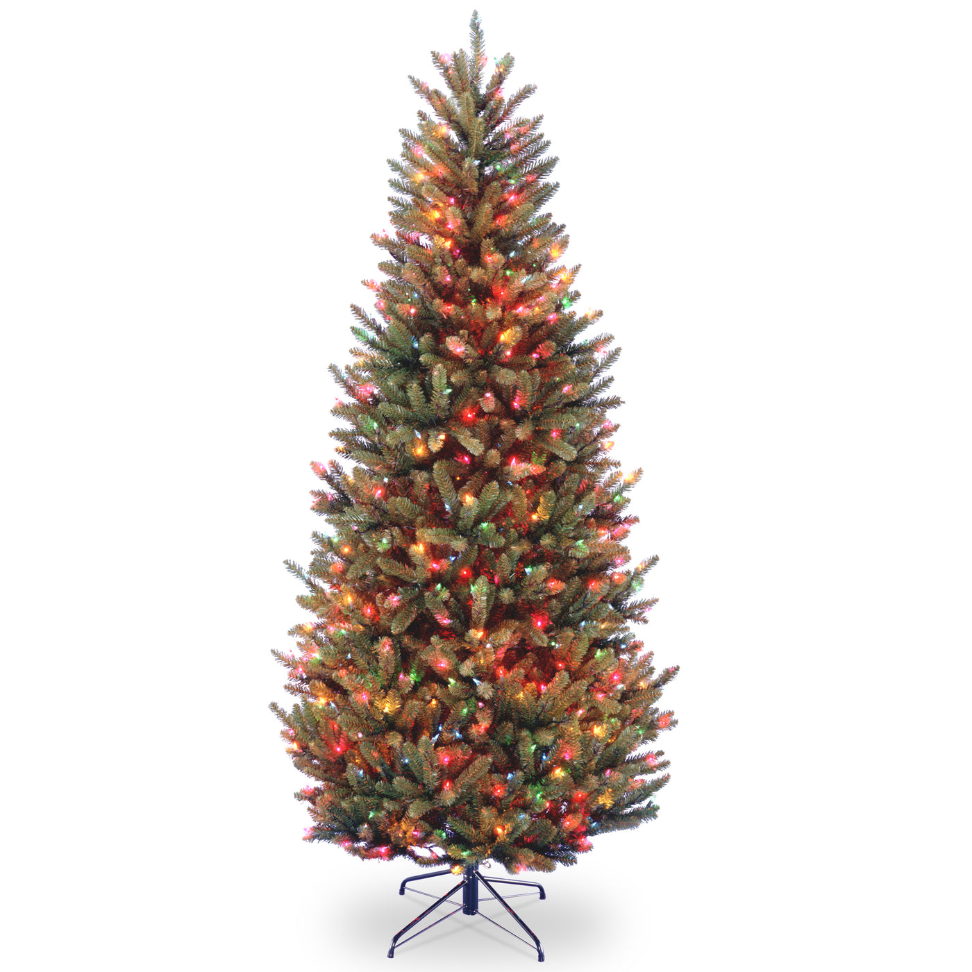 7 ft. Pre-Lit Natural Fraser Fir Slim Tree with Multicolor Lights