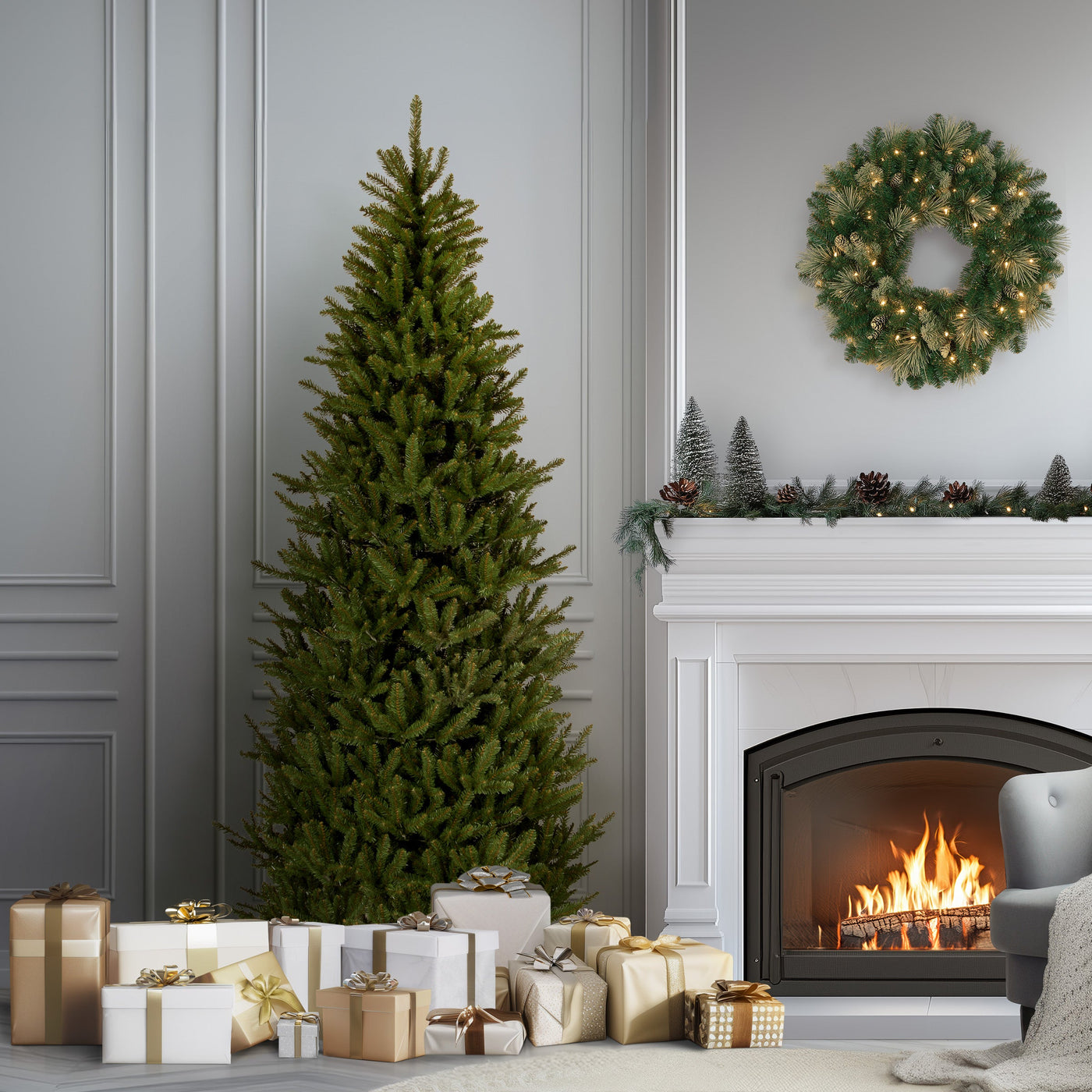 7 ft. Natural Fraser Fir Slim Tree