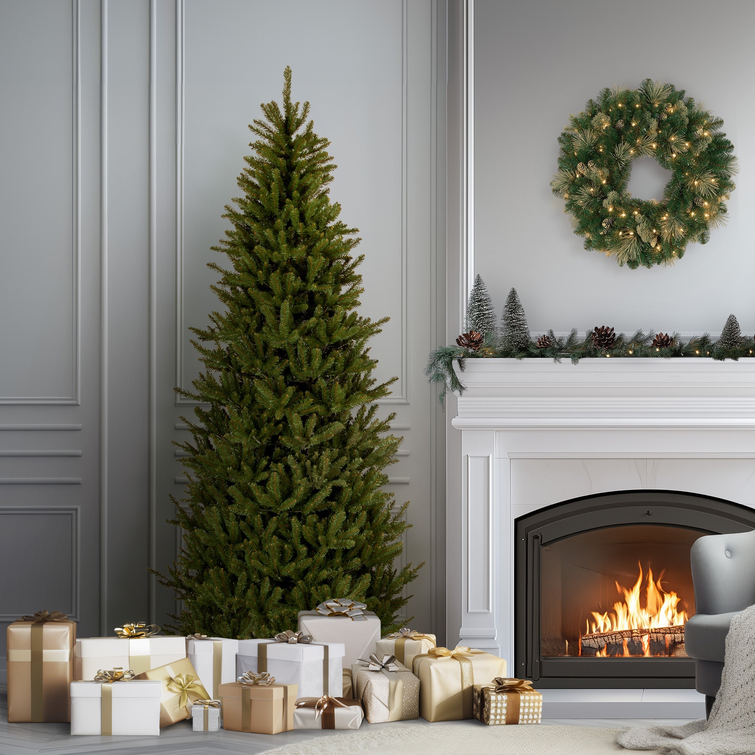 7 ft. Natural Fraser Fir Slim Tree