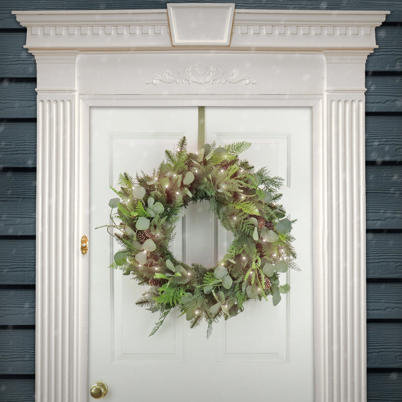 30 in. Pre-Lit North Conway Wreath with Clear Lights