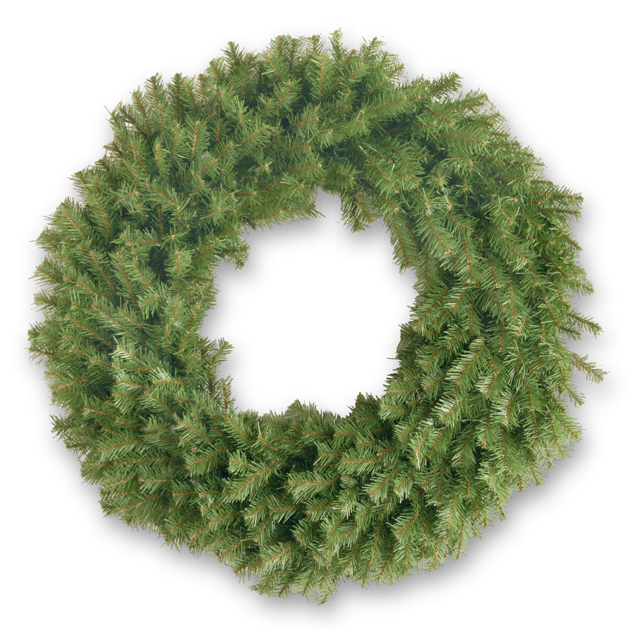36 in. Pre-Lit Norwood Fir Memory Shape Wreath with Clear Lights