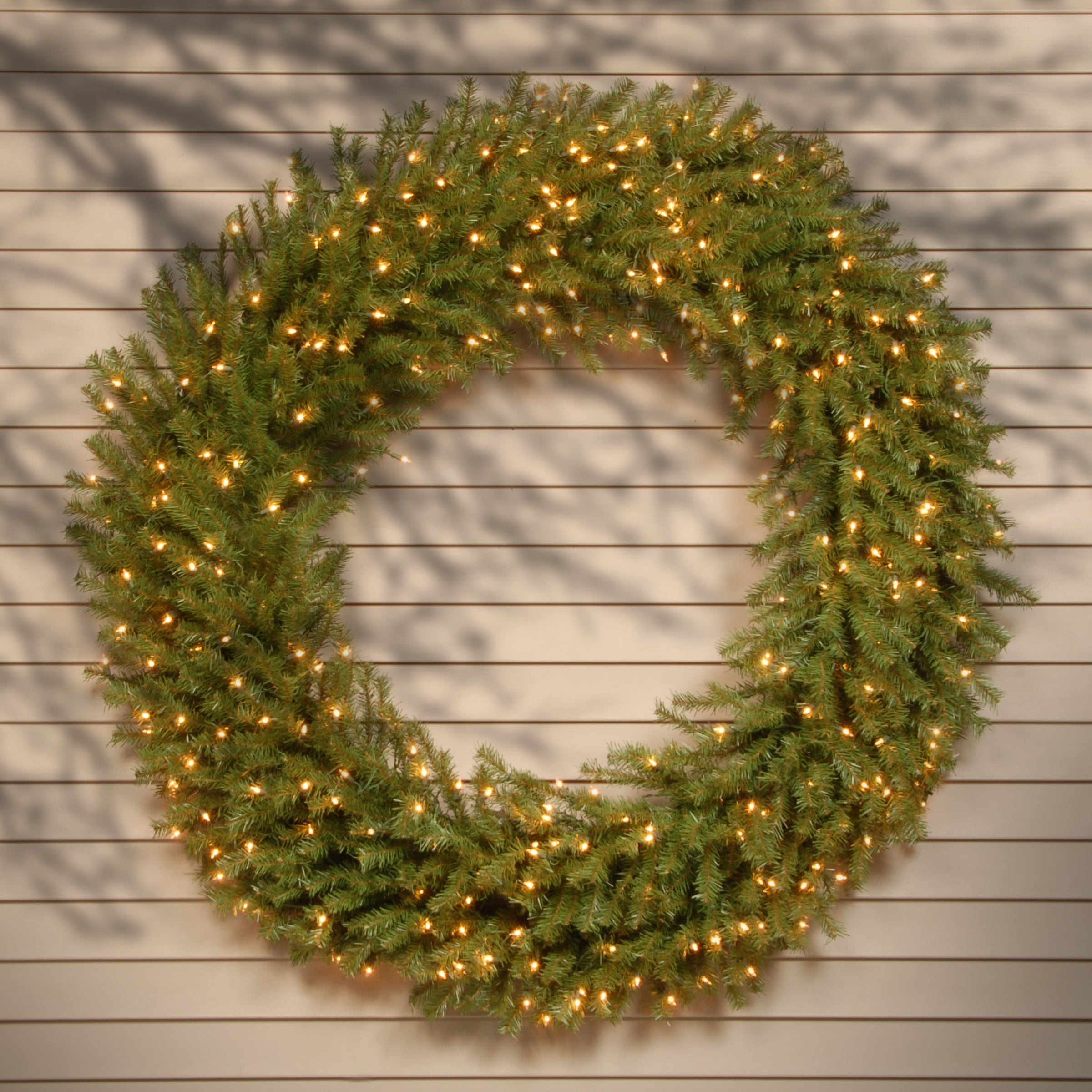 60 in. Pre-Lit Norwood Fir Wreath with Clear Lights