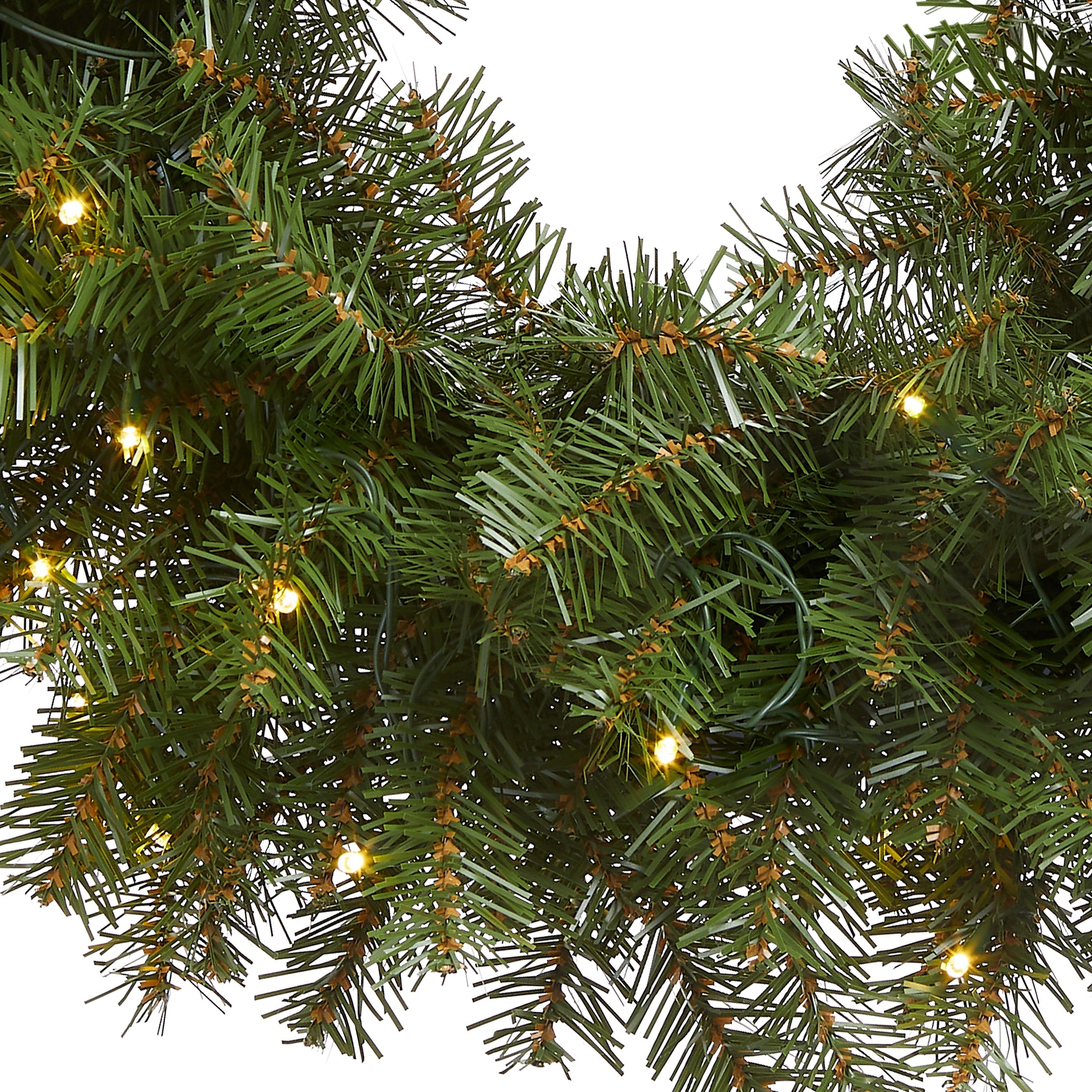 30 in. Pre-Lit Norwood Fir Wreath with LED Lights