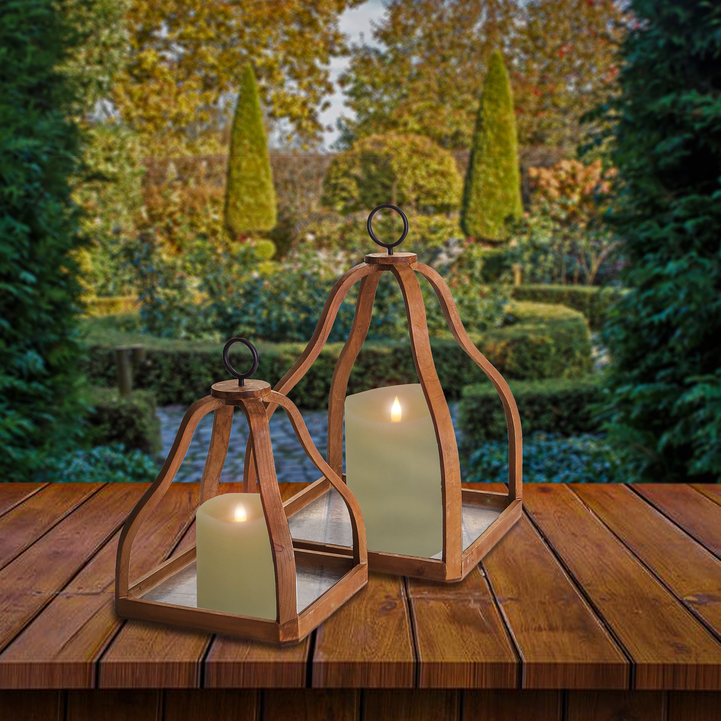 21 in. and 15 in. Ashlyn Nested Cages Décor