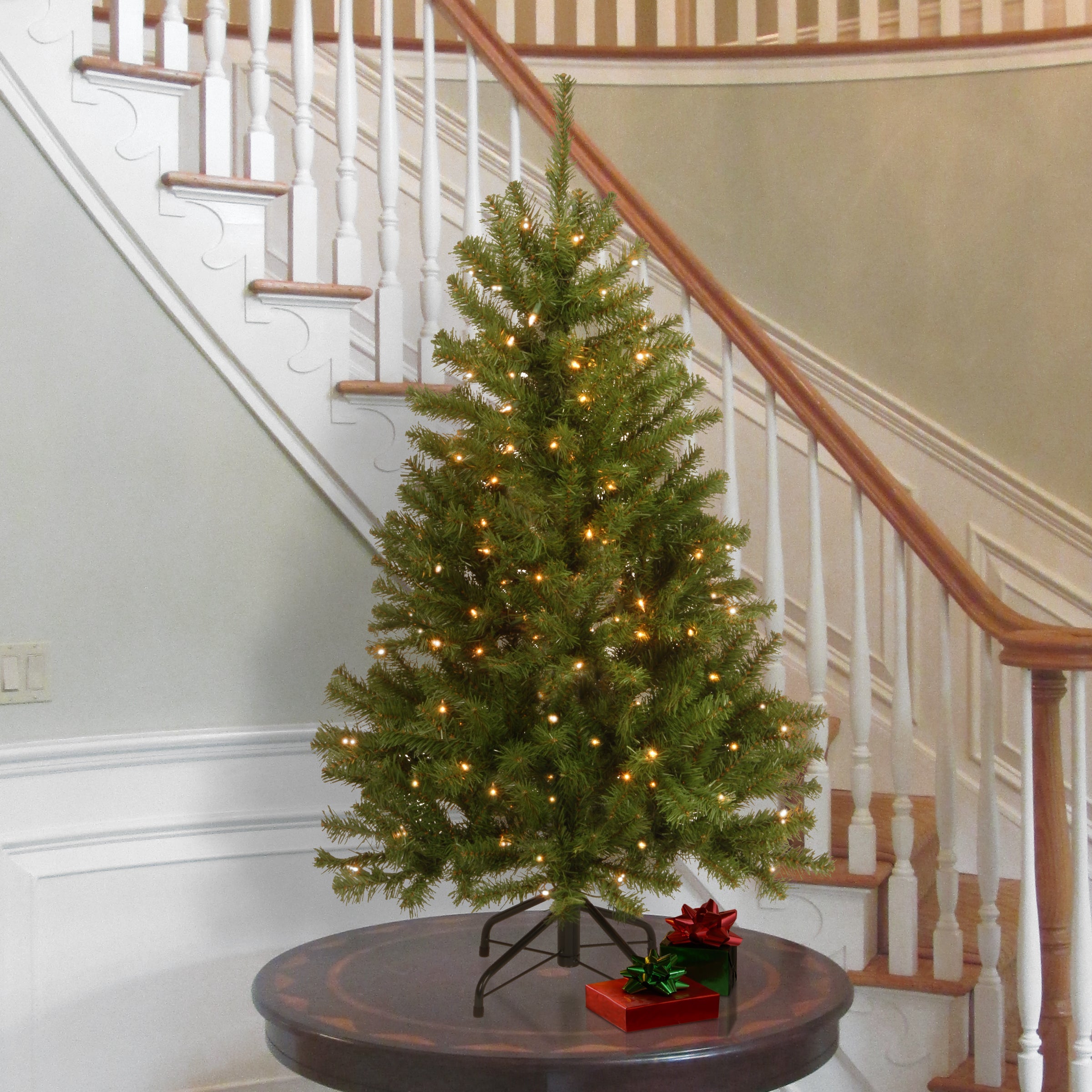 4.5 ft. Pre-Lit North Valley Spruce Tree with Clear Lights