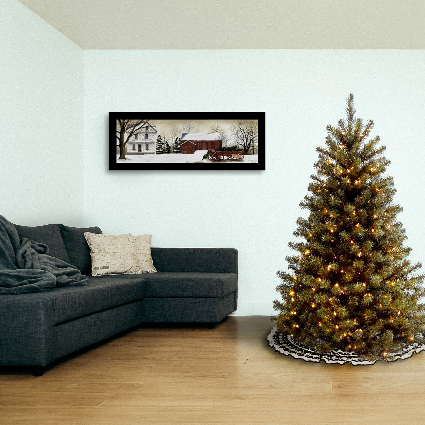 5 ft. Pre-Lit North Valley Spruce Tree with Clear Lights