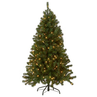 5 ft. Pre-Lit North Valley Spruce Tree with Clear Lights