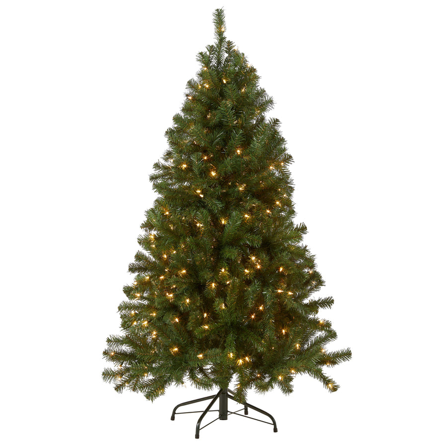 5 ft. Pre-Lit North Valley Spruce Tree with Clear Lights