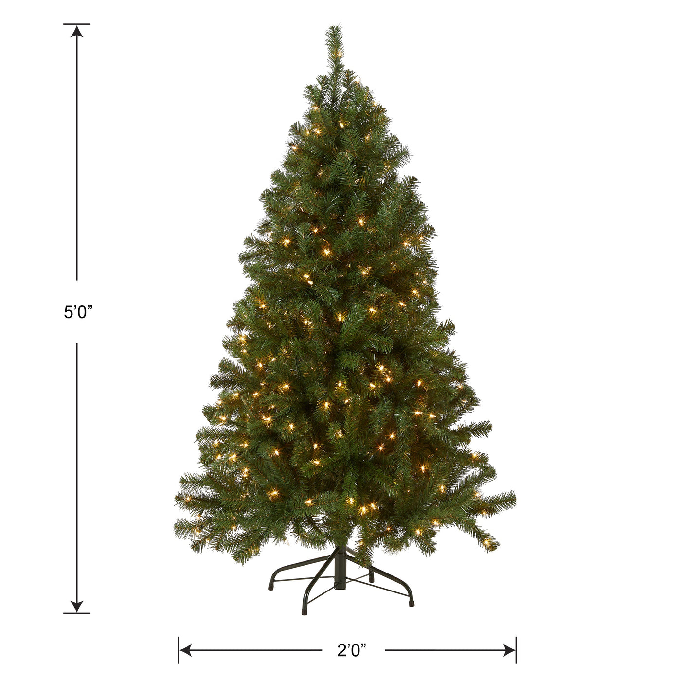 5 ft. Pre-Lit North Valley Spruce Tree with Clear Lights