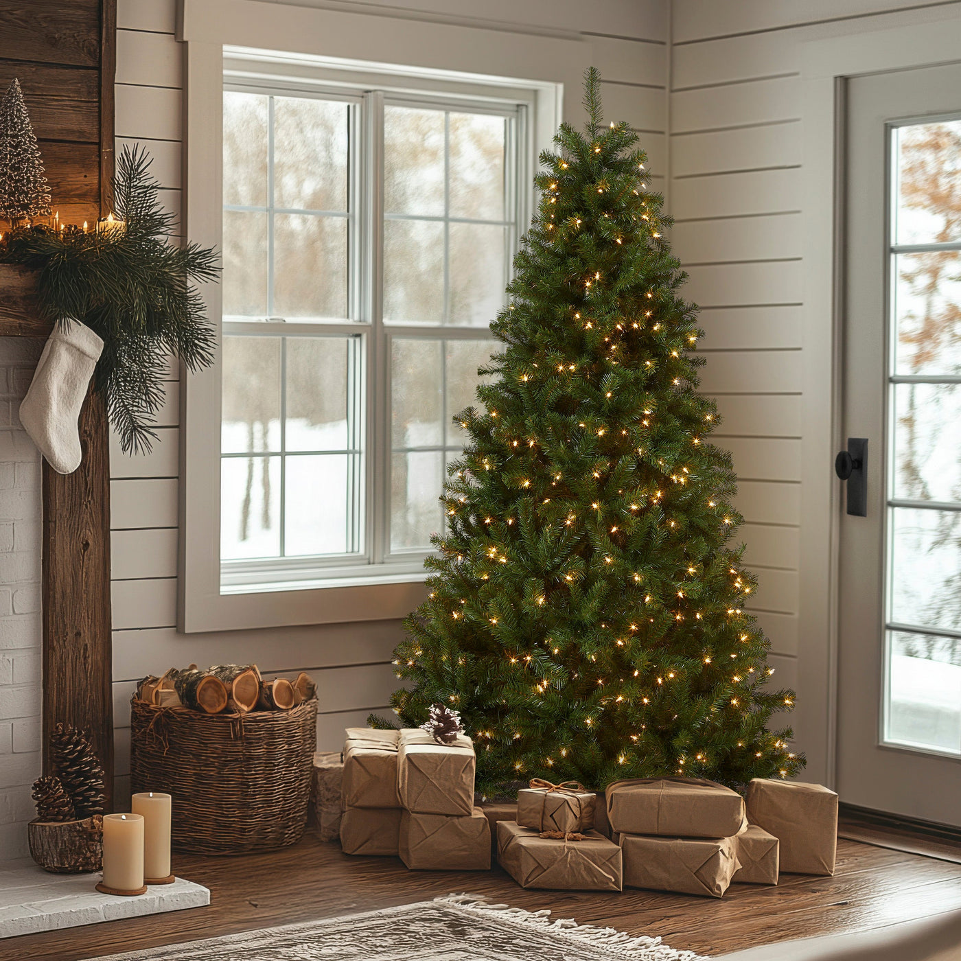 7 ft. Pre-Lit North Valley Spruce Tree with 500 Clear Lights