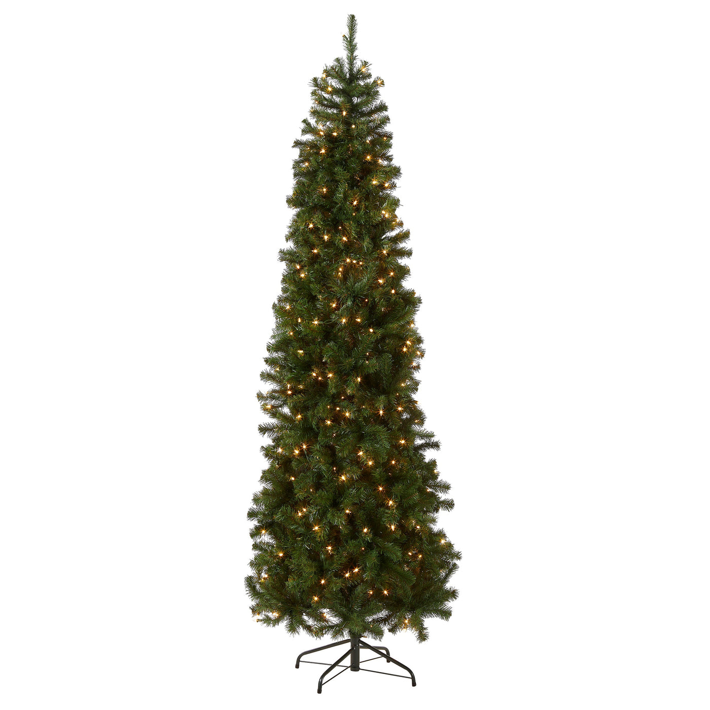7.5 ft. Pre-Lit North Valley Spruce Pencil Slim Tree with Clear Lights