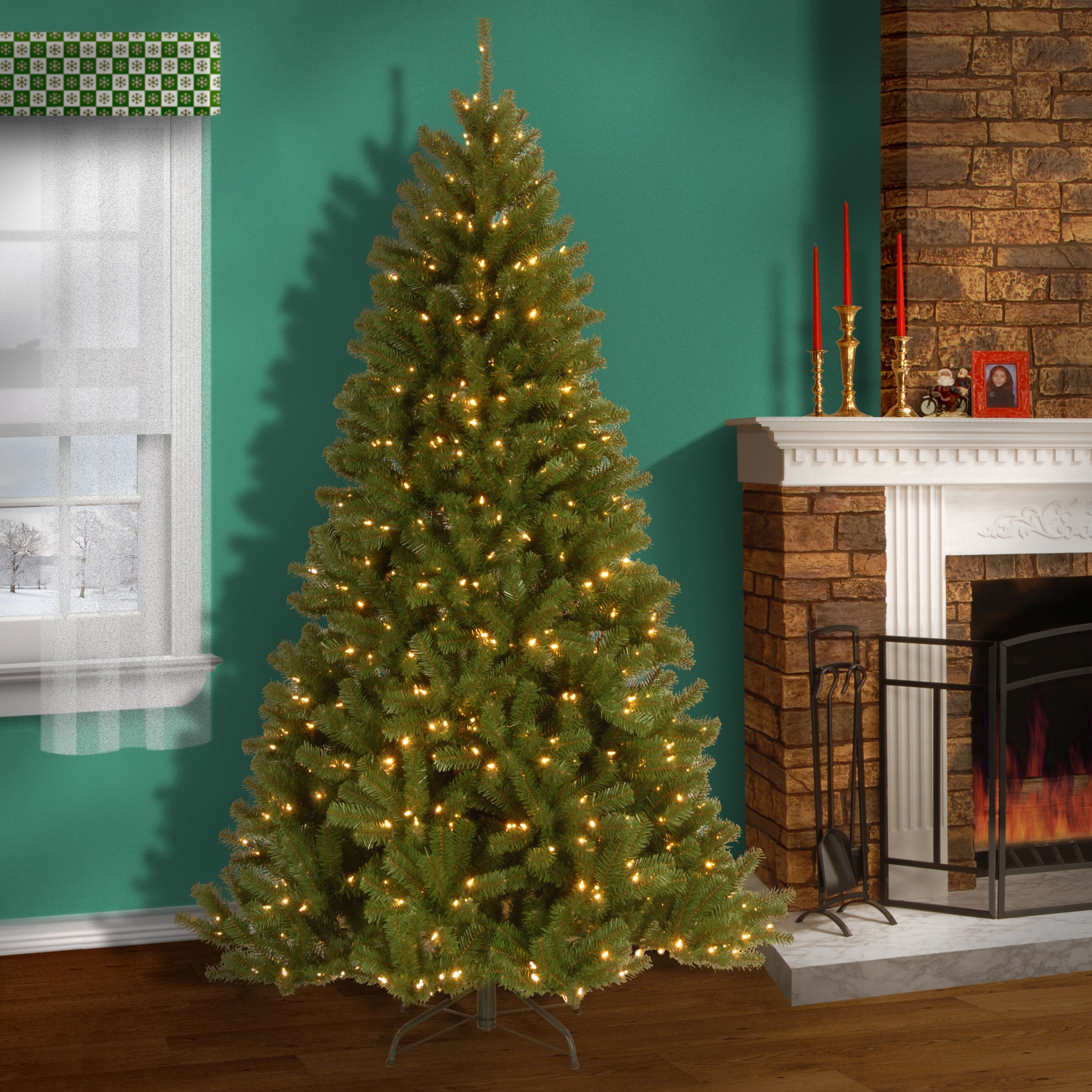 7.5 ft. Pre-Lit North Valley Spruce Tree with PowerConnect Dual Color LED Lights