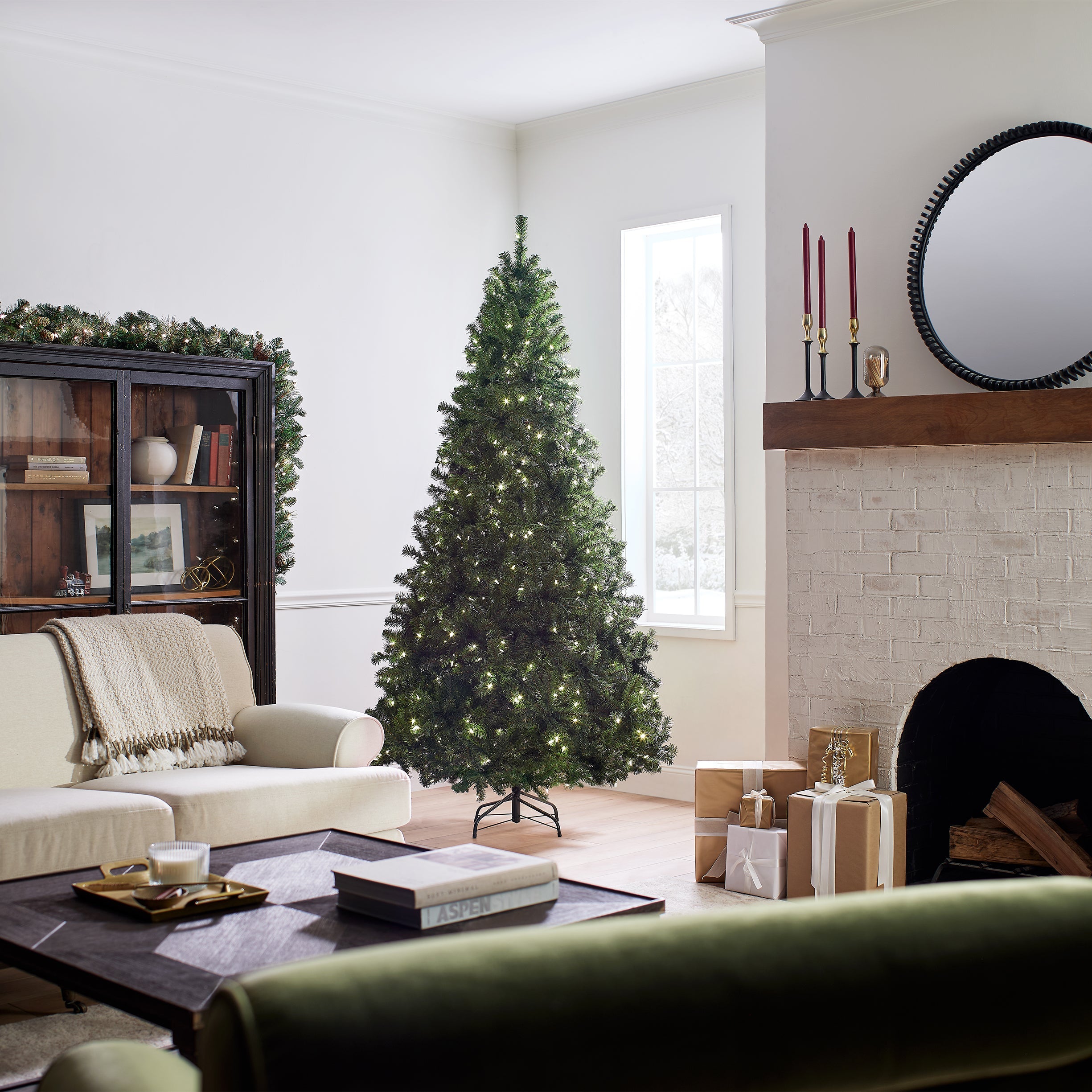 7.5 ft. Pre-Lit North Valley Spruce Tree with PowerConnect Dual Color LED Lights