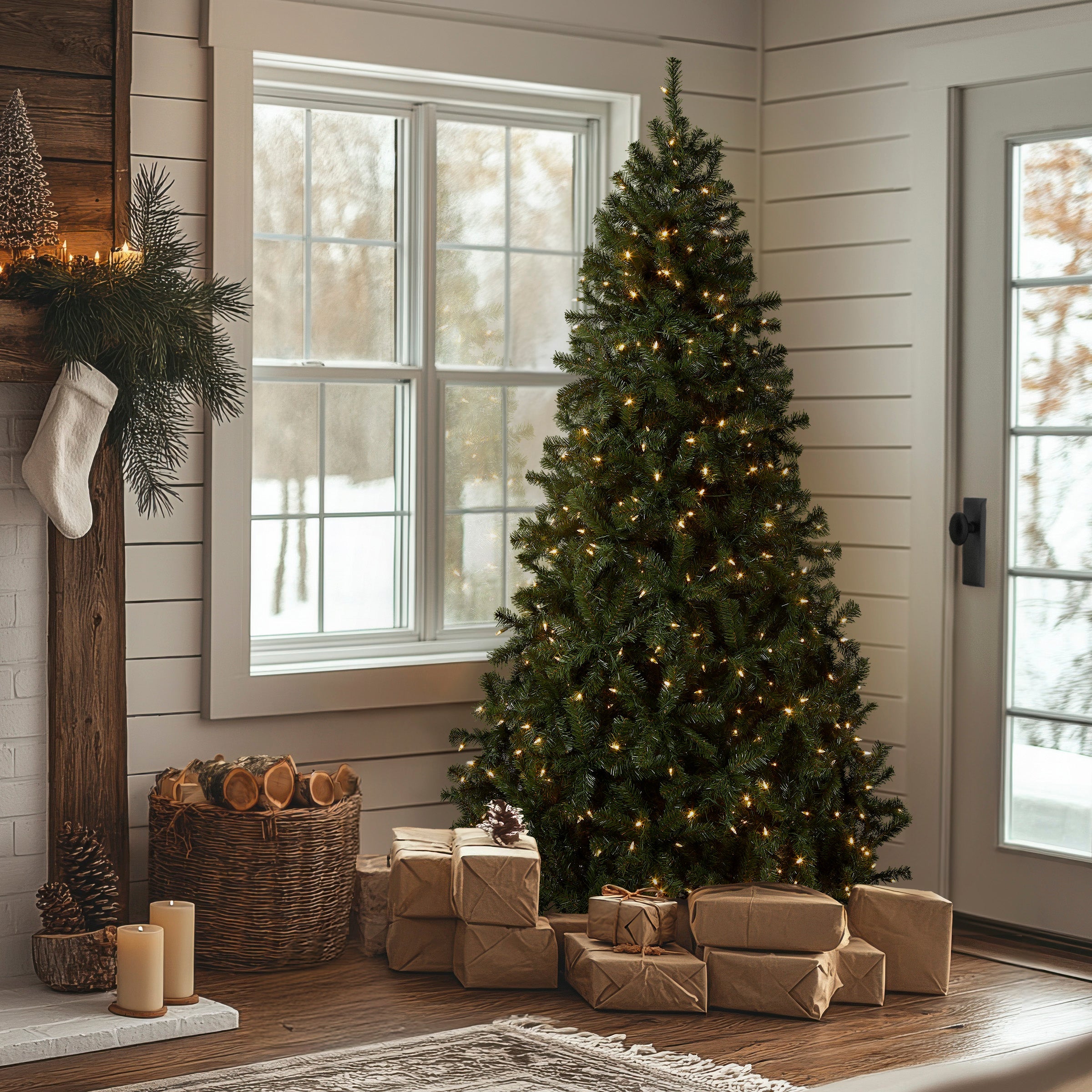 7.5 ft. Pre-Lit North Valley Spruce Tree with PowerConnect Dual Color LED Lights