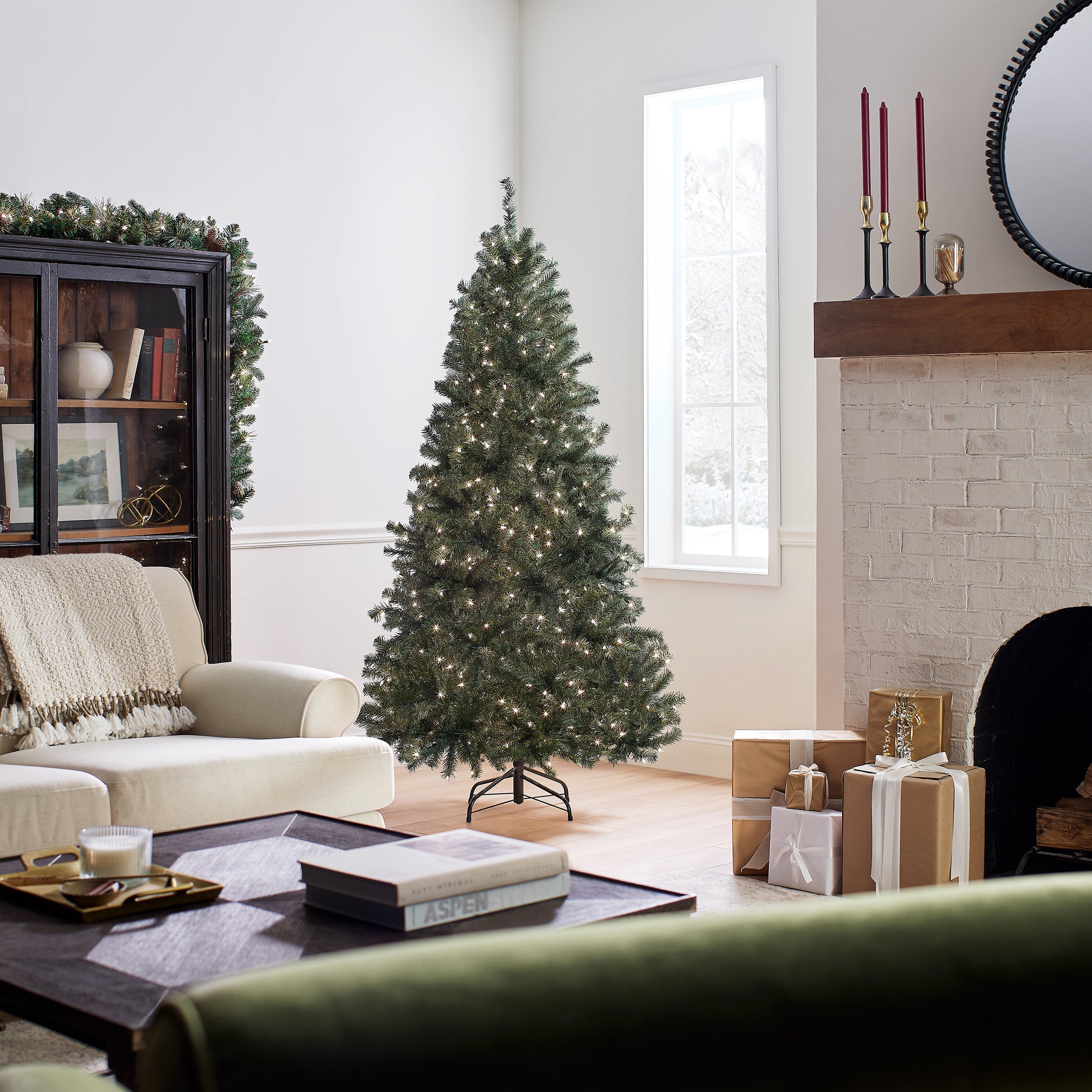 6.5 ft. Pre-Lit North Valley Spruce Blue Tree with Clear Lights