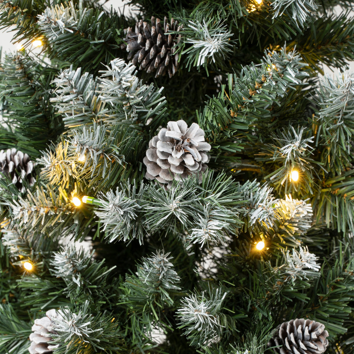 6 ft. Pre-Lit Oakley Hills Snow Slim Tree with LED Lights