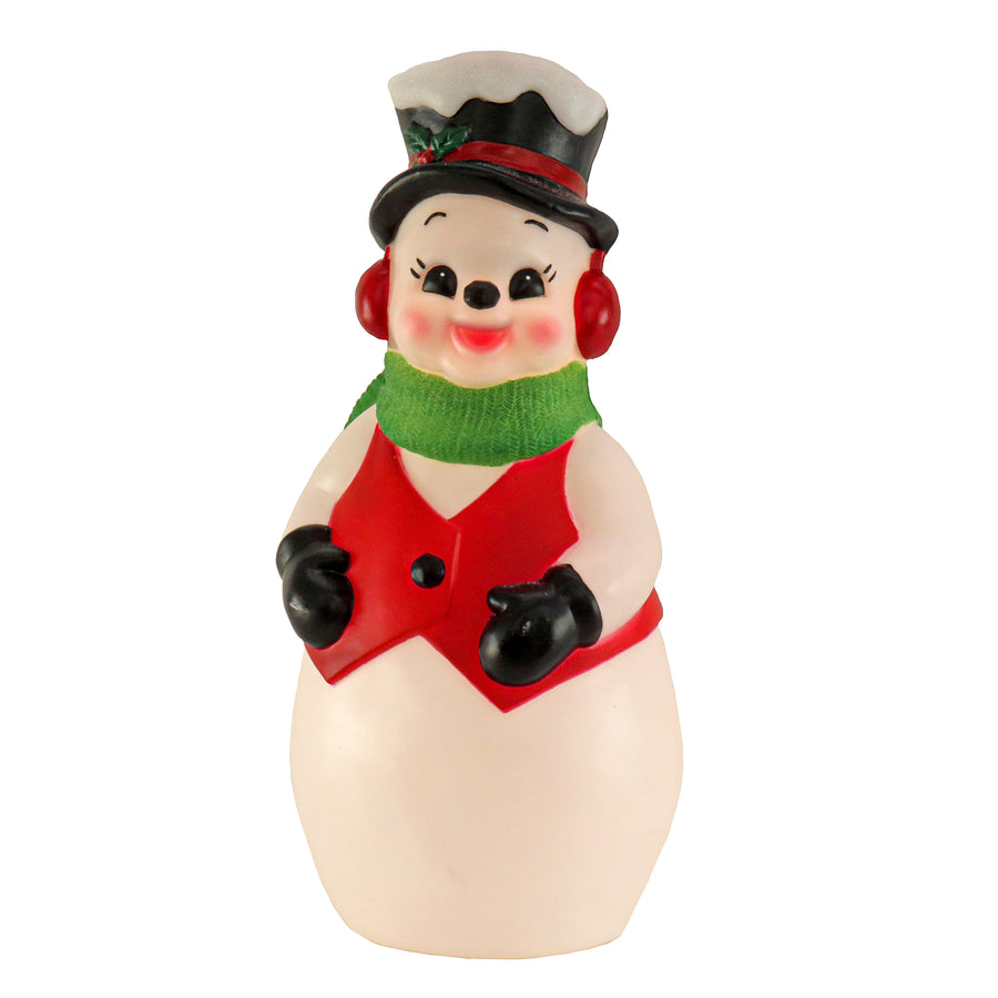 National Tree Company Pre Lit Classic Snowman Decoration, Warm White LED Lights, Plug In, Christmas Collection, 24 Inches