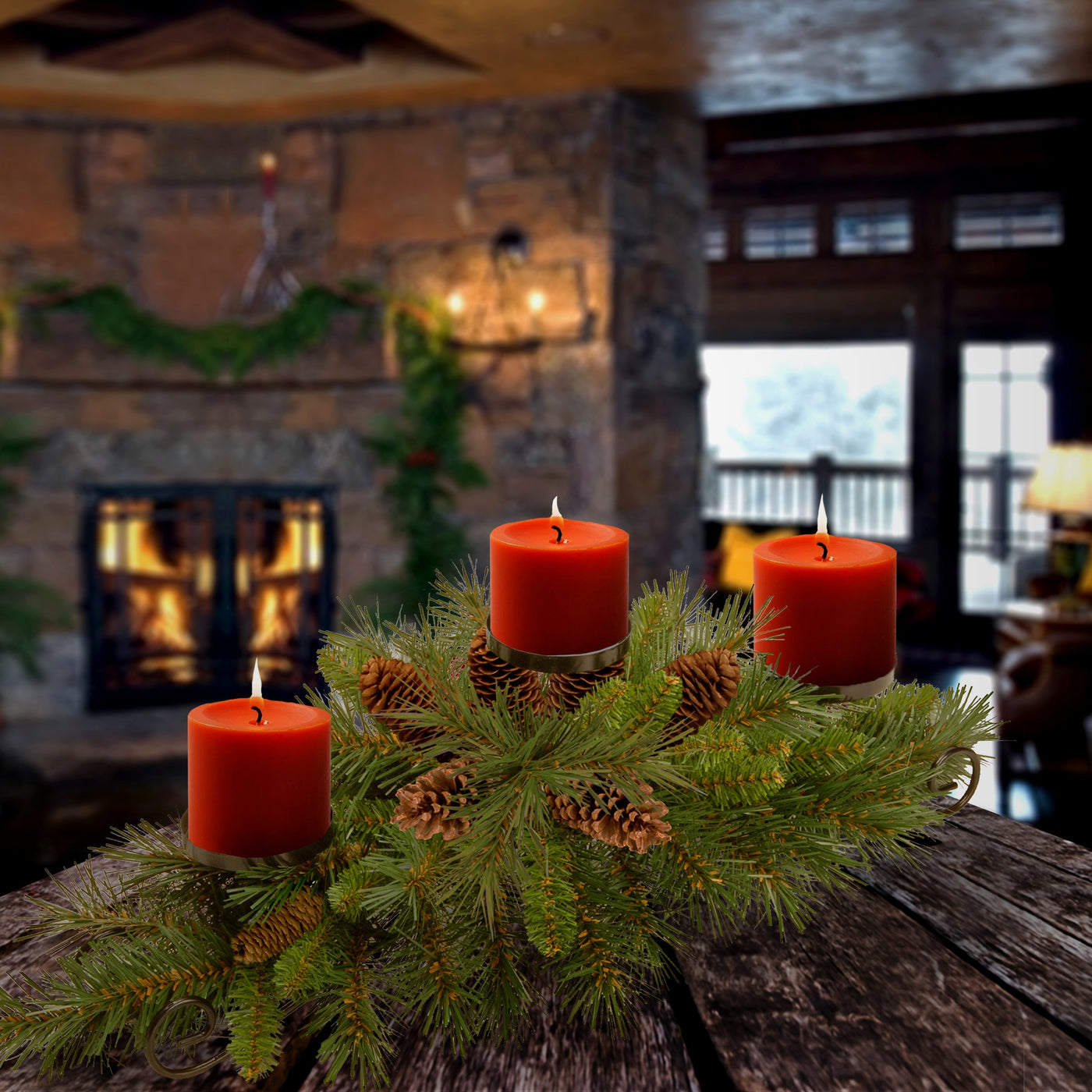 36 in. Pine Cone Crescent