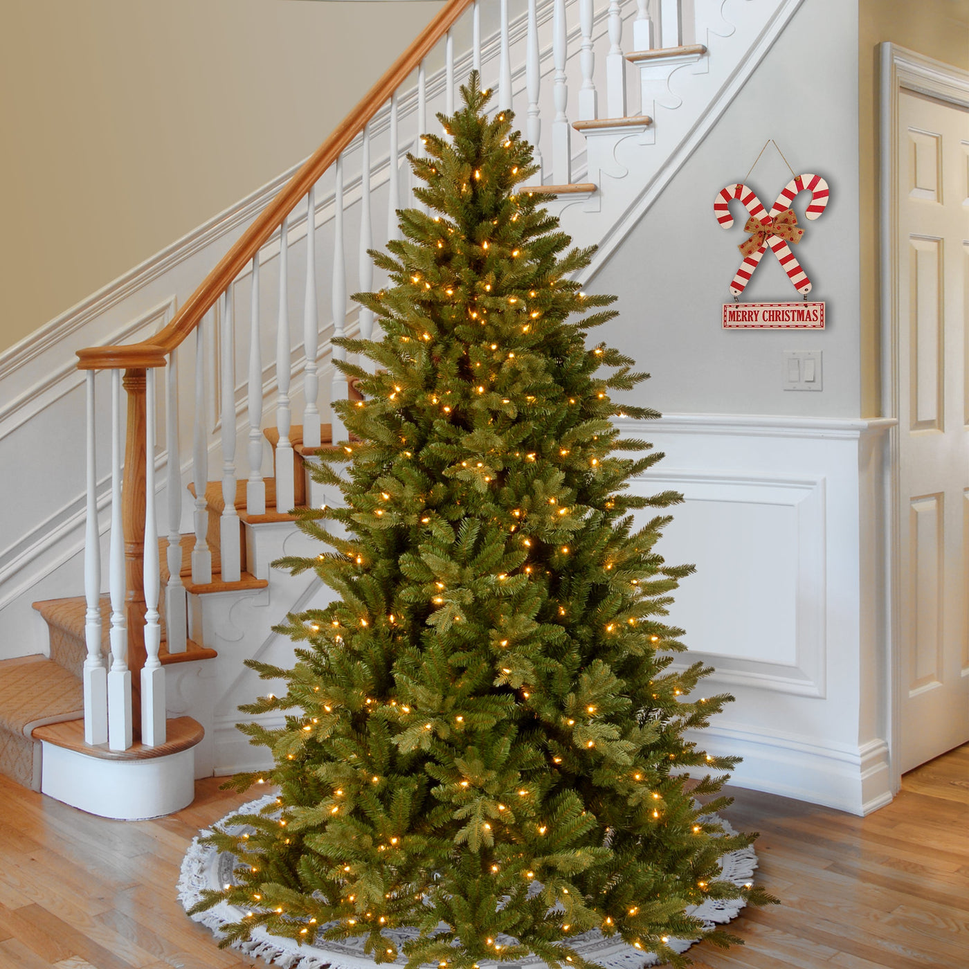 6.5 ft. Pre-Lit Avalon Spruce Tree with Clear Lights