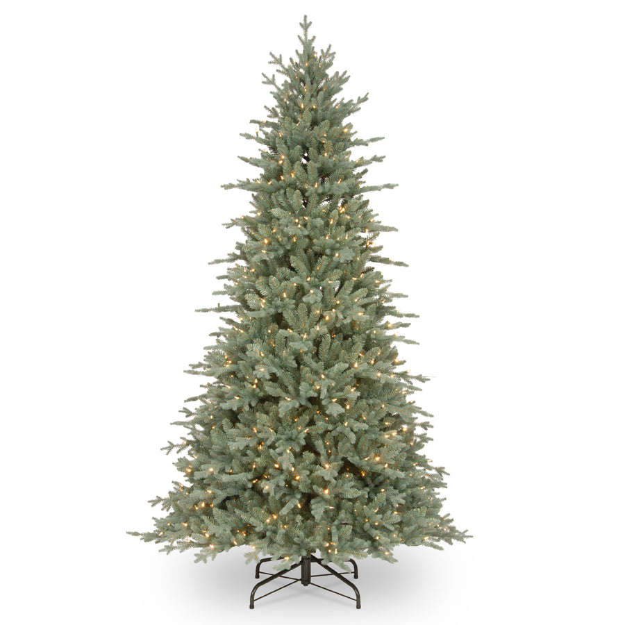 7.5 ft. Pre-Lit Buckingham Blue Spruce Tree with Clear Lights