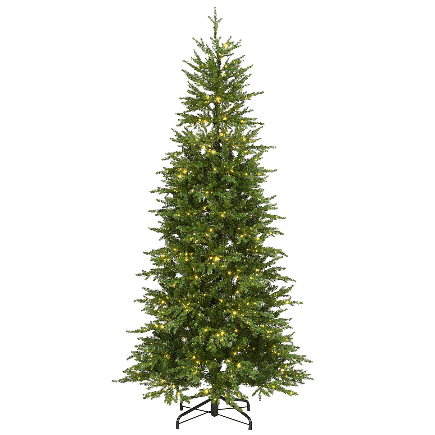 7.5 ft. Pre-Lit Bedminster Spruce Slim Tree with Dual Color LED Infinity Lights