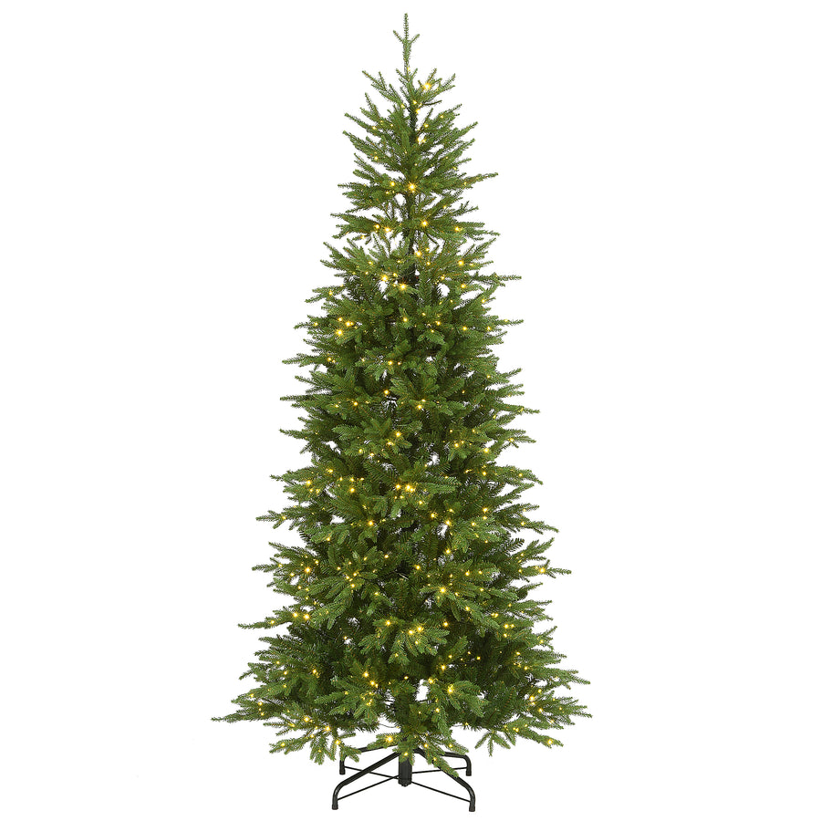 7.5 ft. Pre-Lit Bedminster Spruce Slim Tree with Dual Color LED Infinity Lights