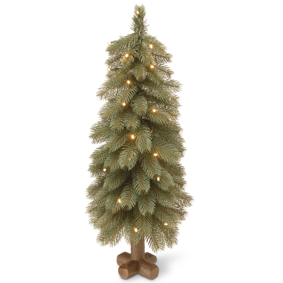 NTC Pre-Lit 30 in. Bayberry Blue Cedar Tree with LED Lights