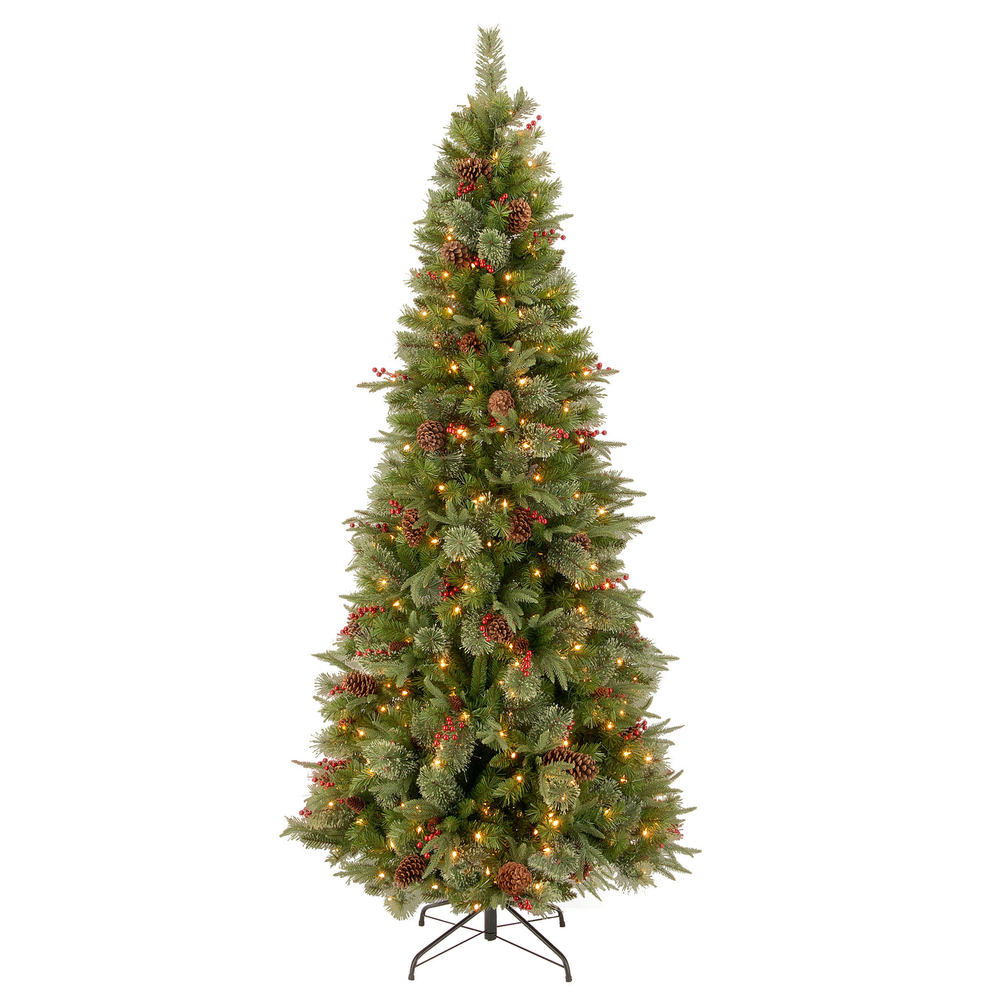 7.5 ft. Pre-Lit Colonial Fir Slim Tree with Clear Lights