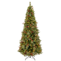 7.5 ft. Pre-Lit Colonial Fir Slim Tree with Clear Lights