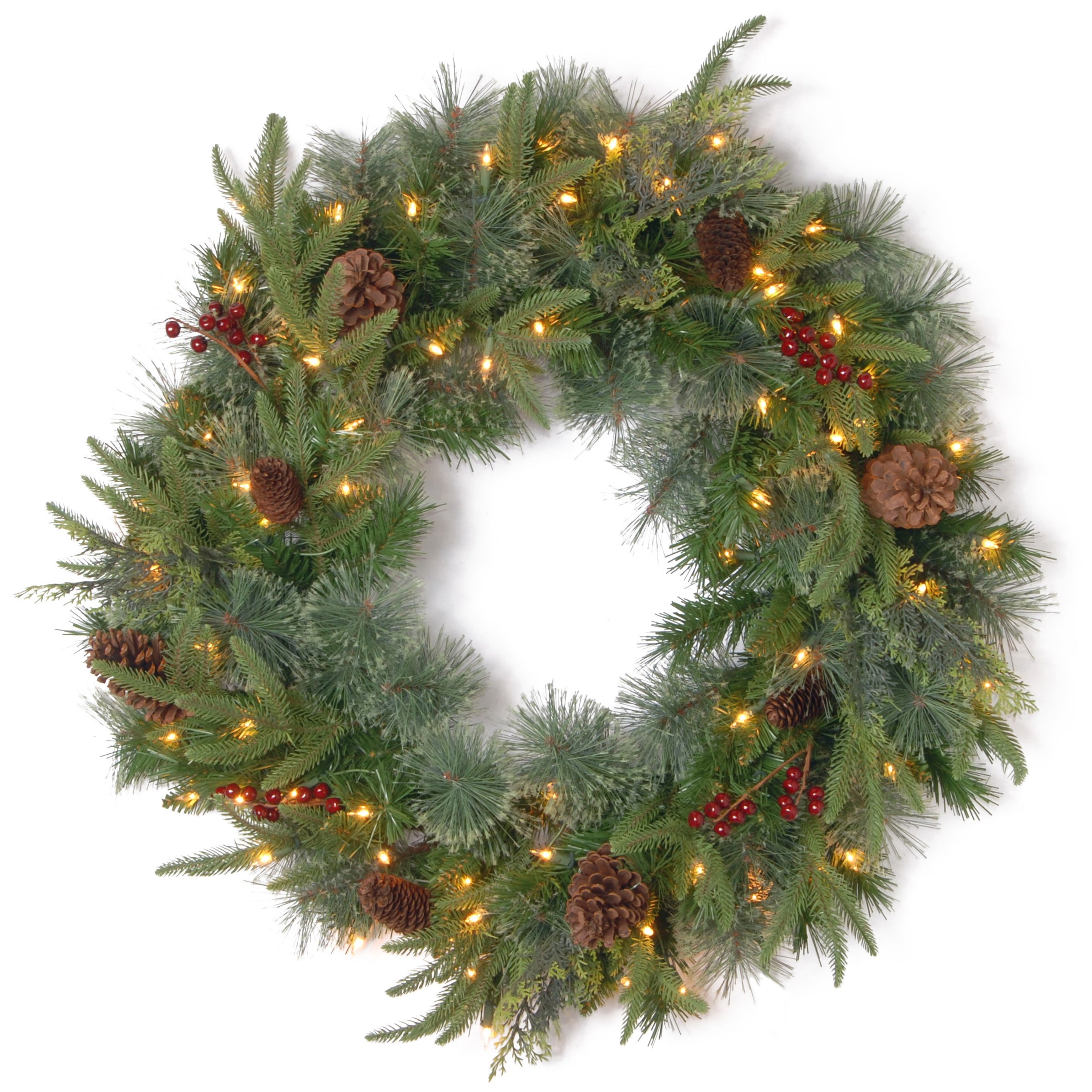 9 ft. Pre-Lit Colonial Fir Garland with Dual Color LED Lights