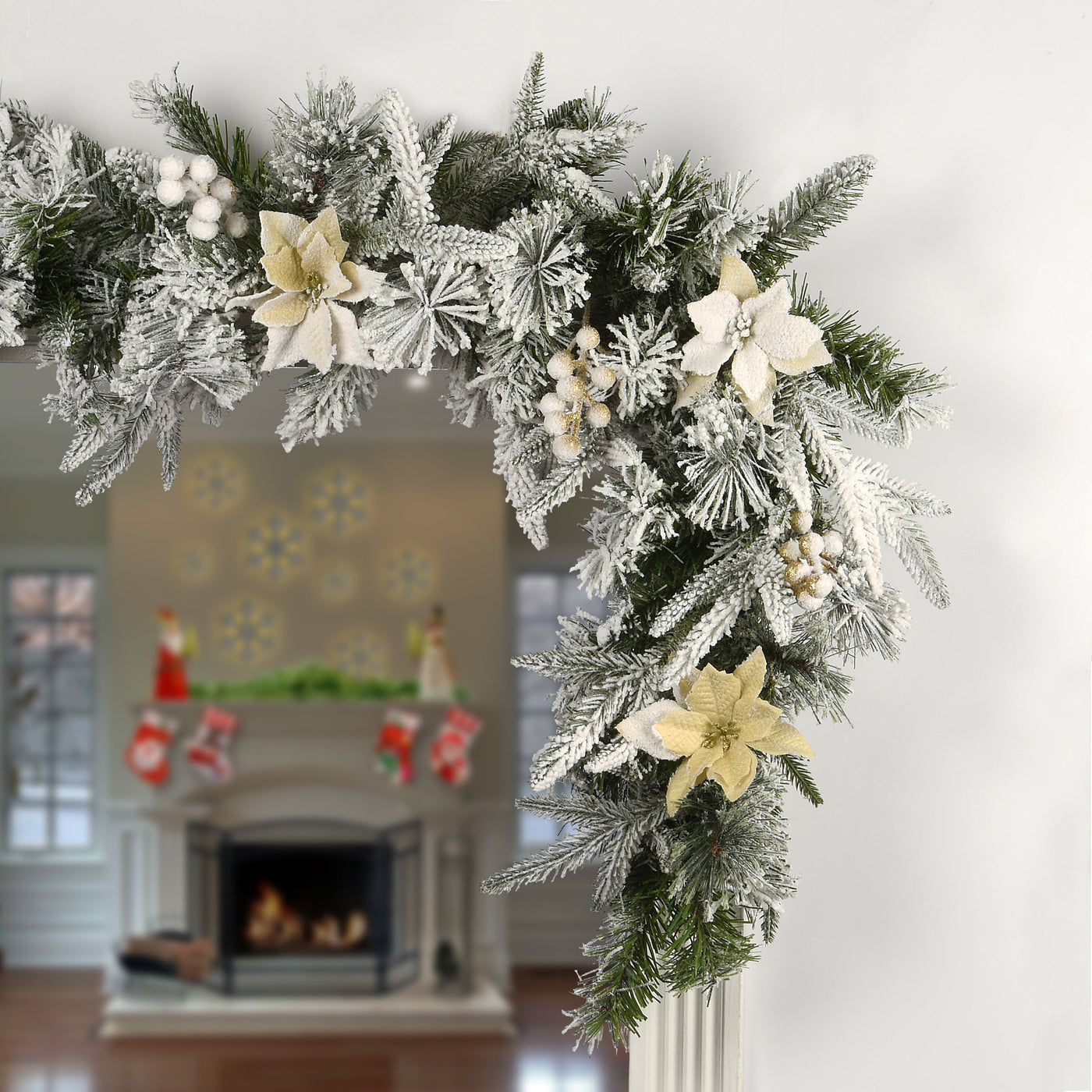 6 ft. Frosted Colonial Fir Garland