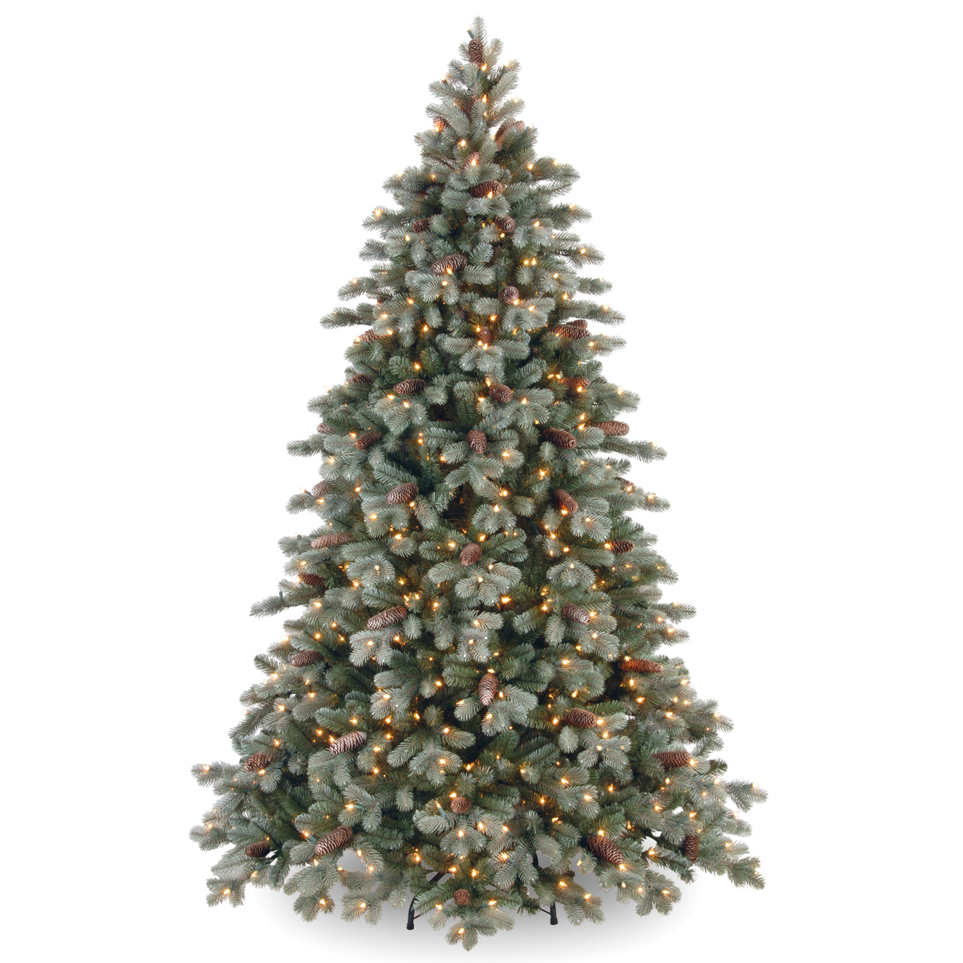 7.5 ft. Pre-Lit Frosted Colorado Spruce Tree with Warm White LED Lights