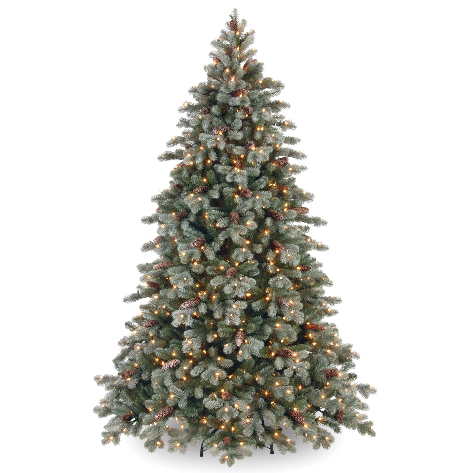 7.5 ft. Pre-Lit Frosted Colorado Spruce Tree with Warm White LED Lights