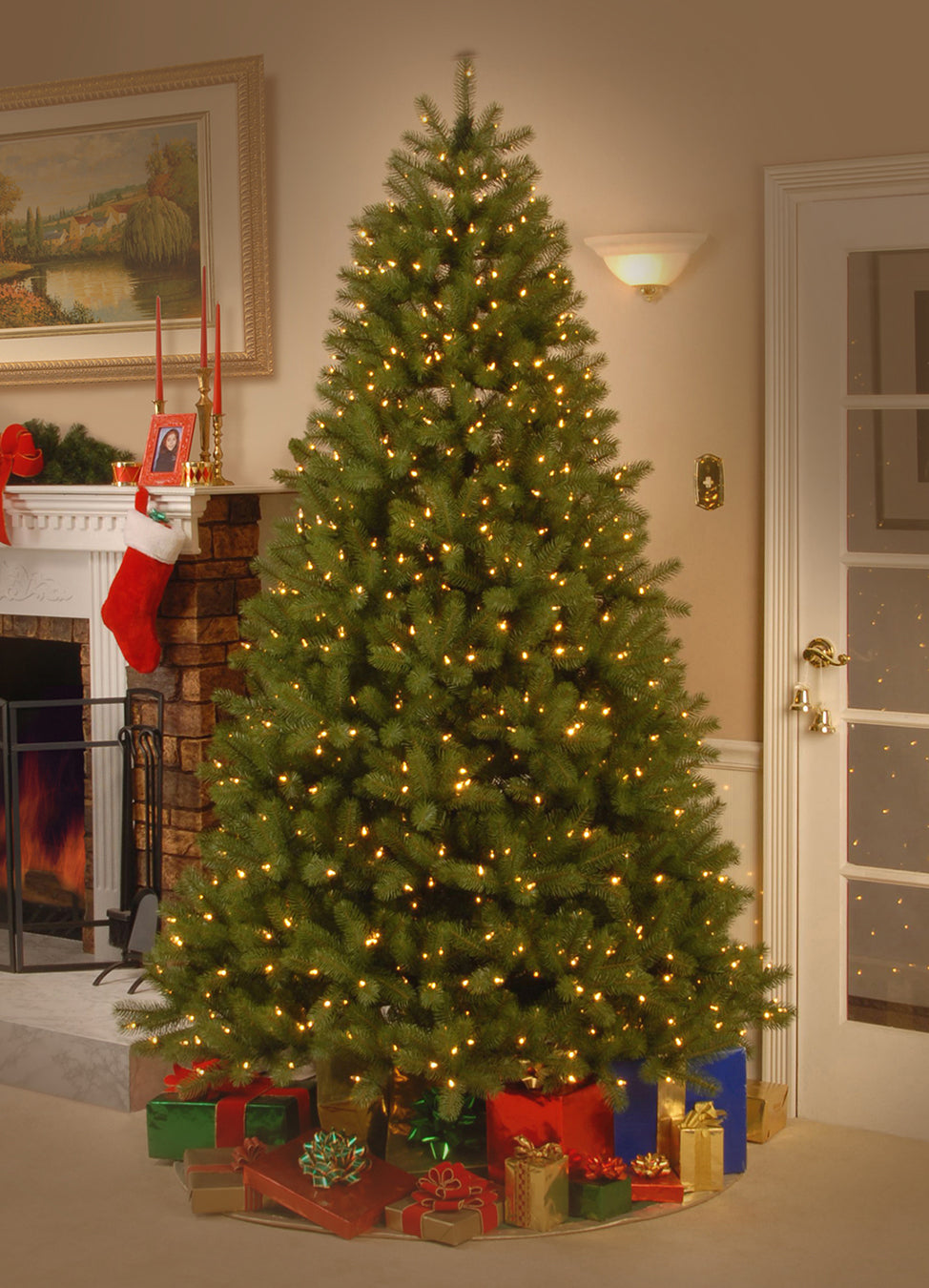 7.5 ft. Pre-Lit Downswept Douglas Fir Tree with Dual Color LED Lights