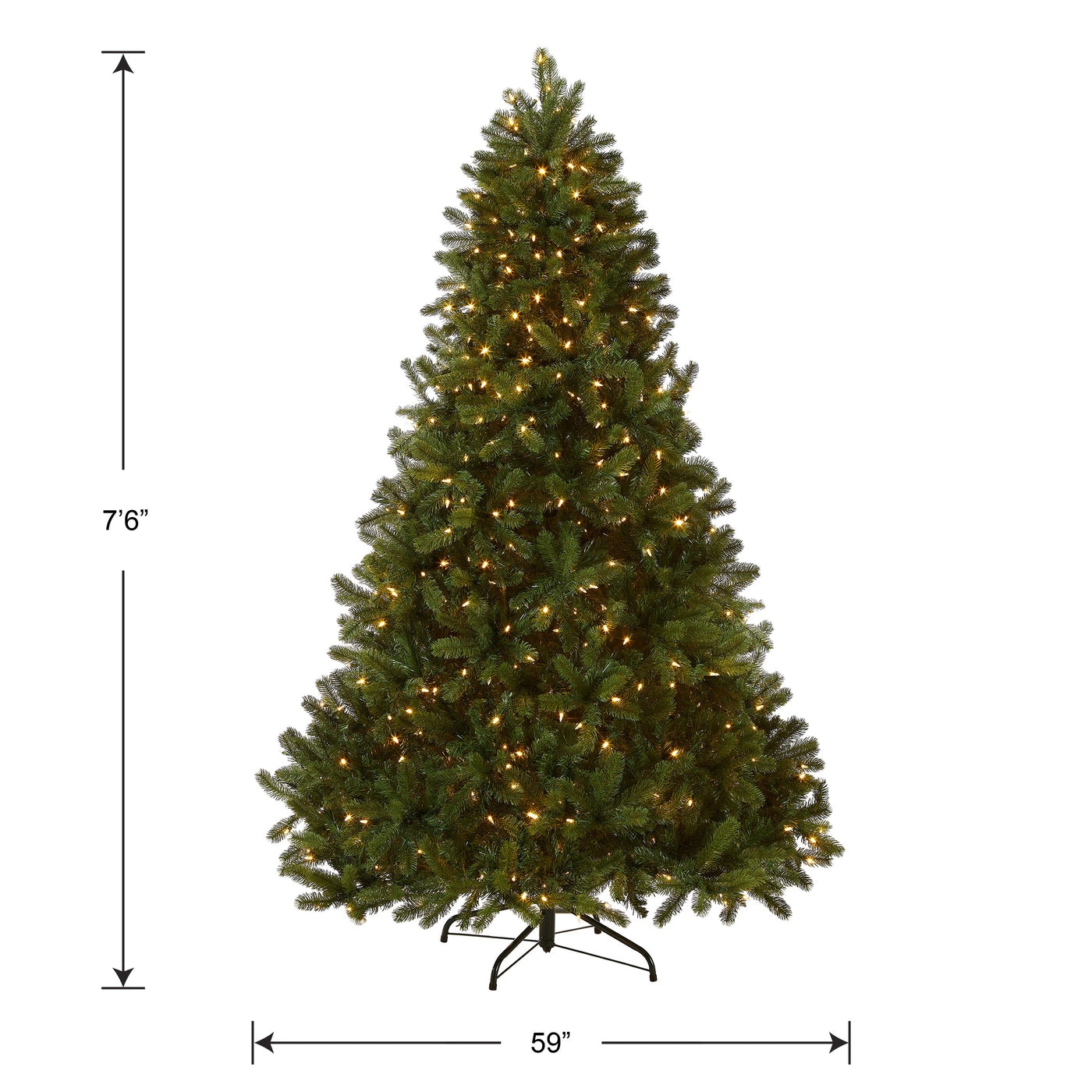 7.5 ft. Pre-Lit Downswept Douglas Fir Tree with Dual Color LED Lights