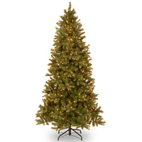 7.5 ft. Pre-Lit Downswept Douglas Fir Slim Tree with Clear Lights
