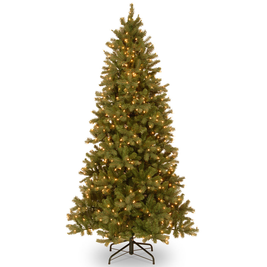 7.5 ft. Pre-Lit Downswept Douglas Fir Slim Tree with Clear Lights