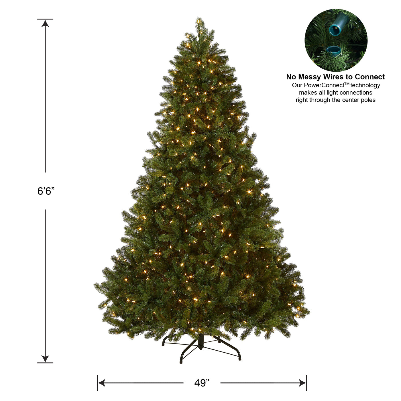 6.5 ft. Pre-Lit Downswept Douglas Fir Tree with Dual Color LED Lights