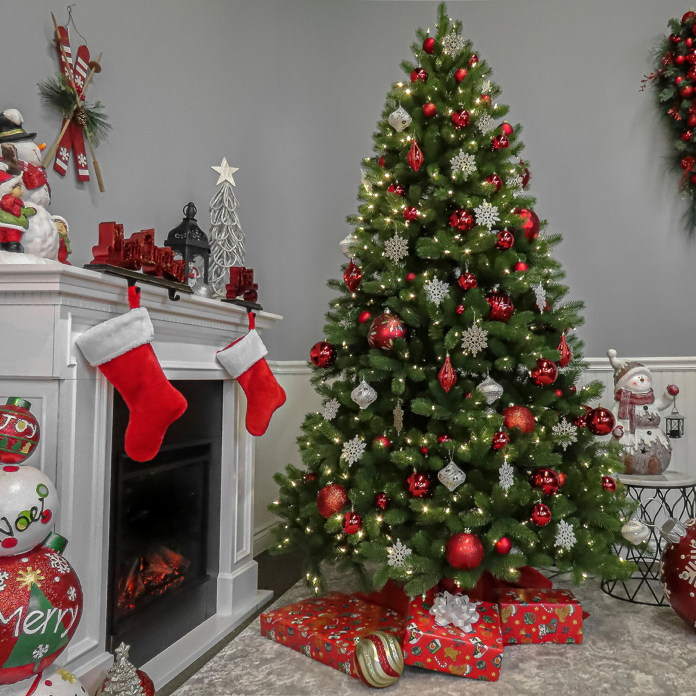 7.5 ft. Pre-Lit Downswept Douglas Fir Tree with 750 Dual Color LED Lights