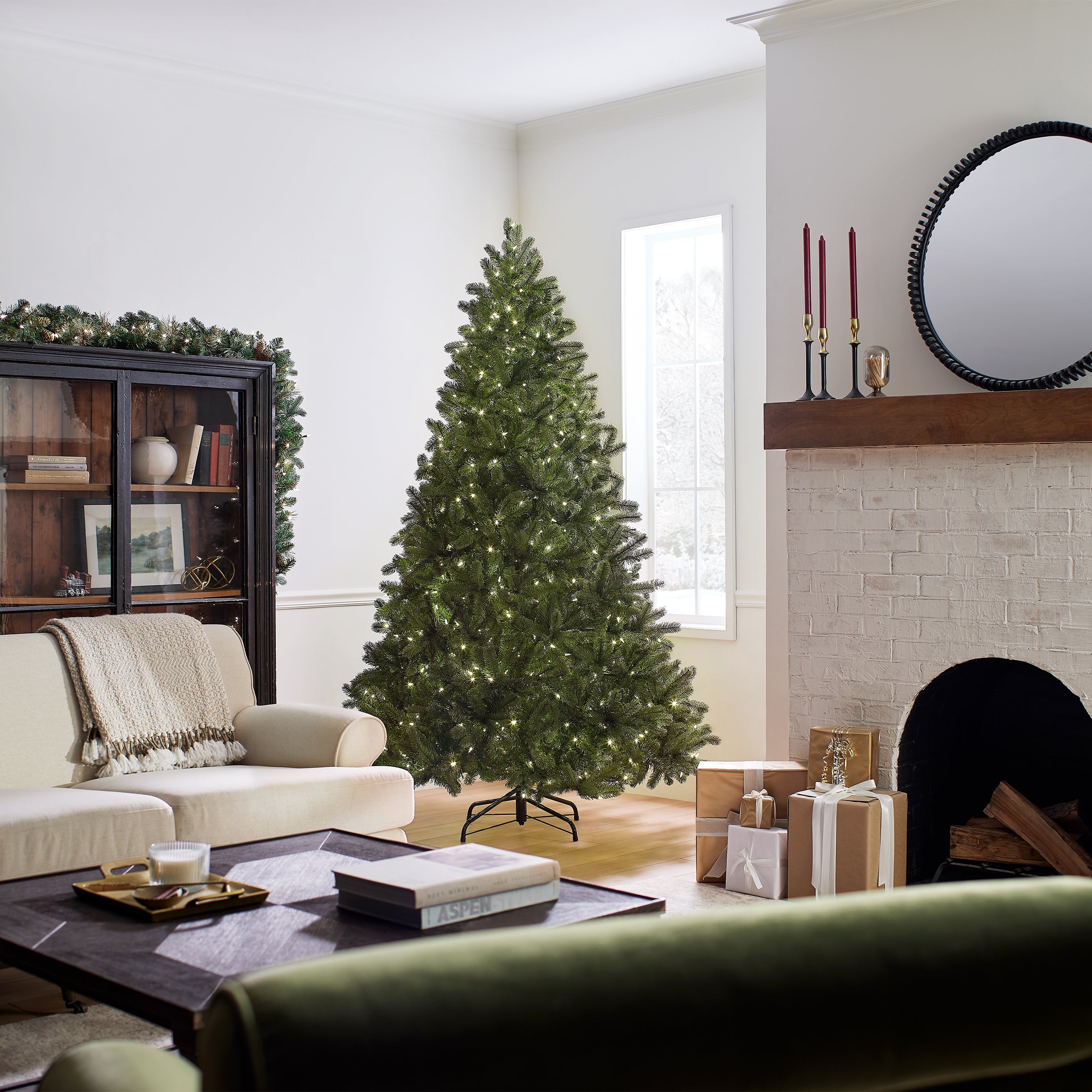 7.5 ft. Pre-Lit Downswept Douglas Fir Tree with 750 Dual Color LED Lights