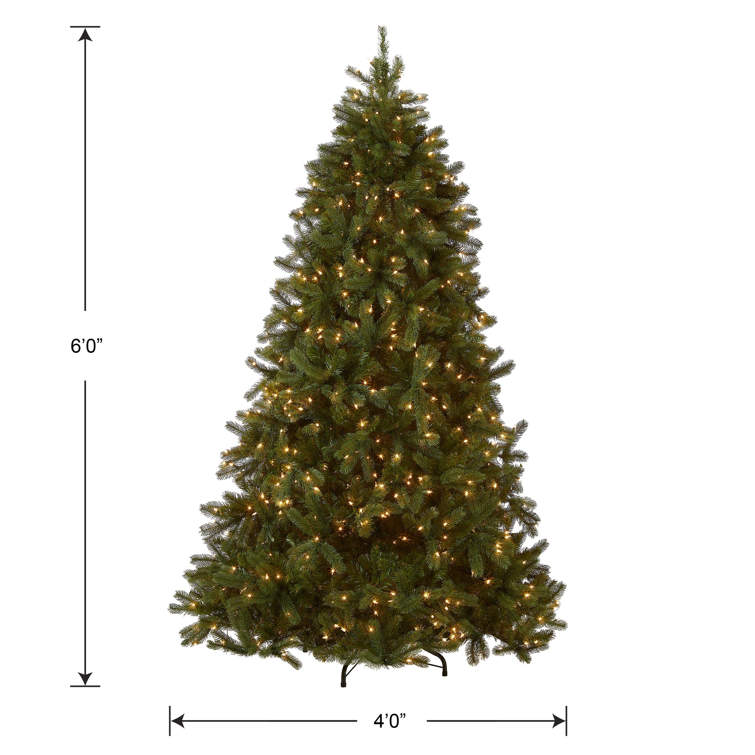 6 ft. Pre-Lit Downswept Douglas Fir Tree with Clear Lights