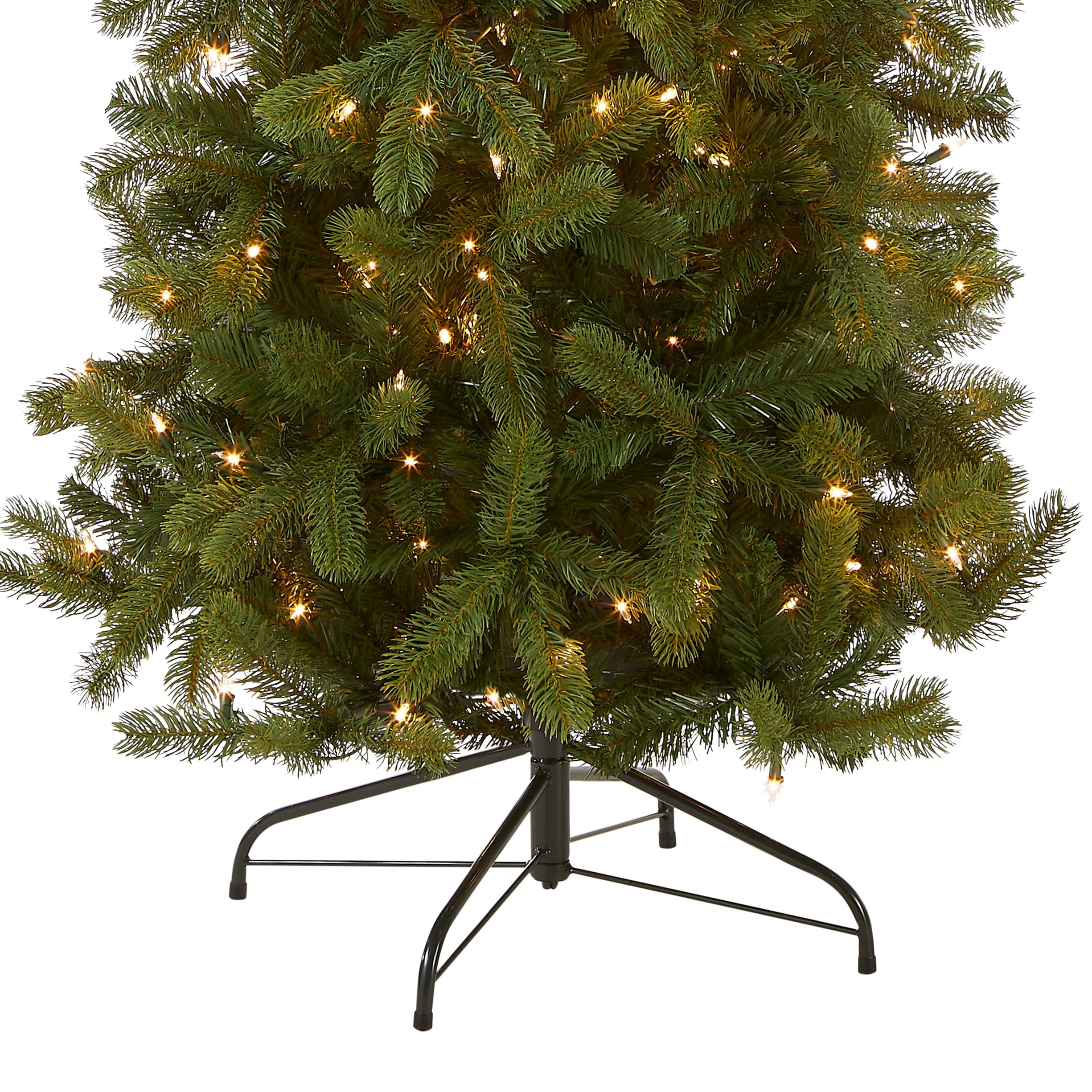 7.5 ft. Pre-Lit Downswept Douglas Fir Pencil Slim Tree with Clear Lights