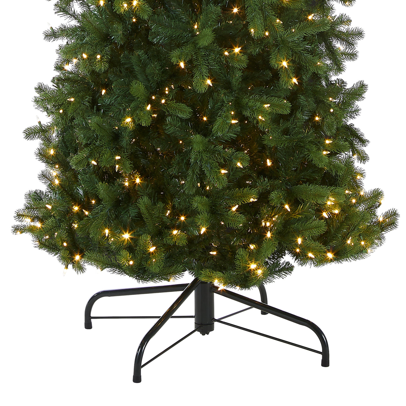 12 ft. Pre-Lit Downswept Douglas Fir Pencil Slim Tree with Dual Color LED Lights