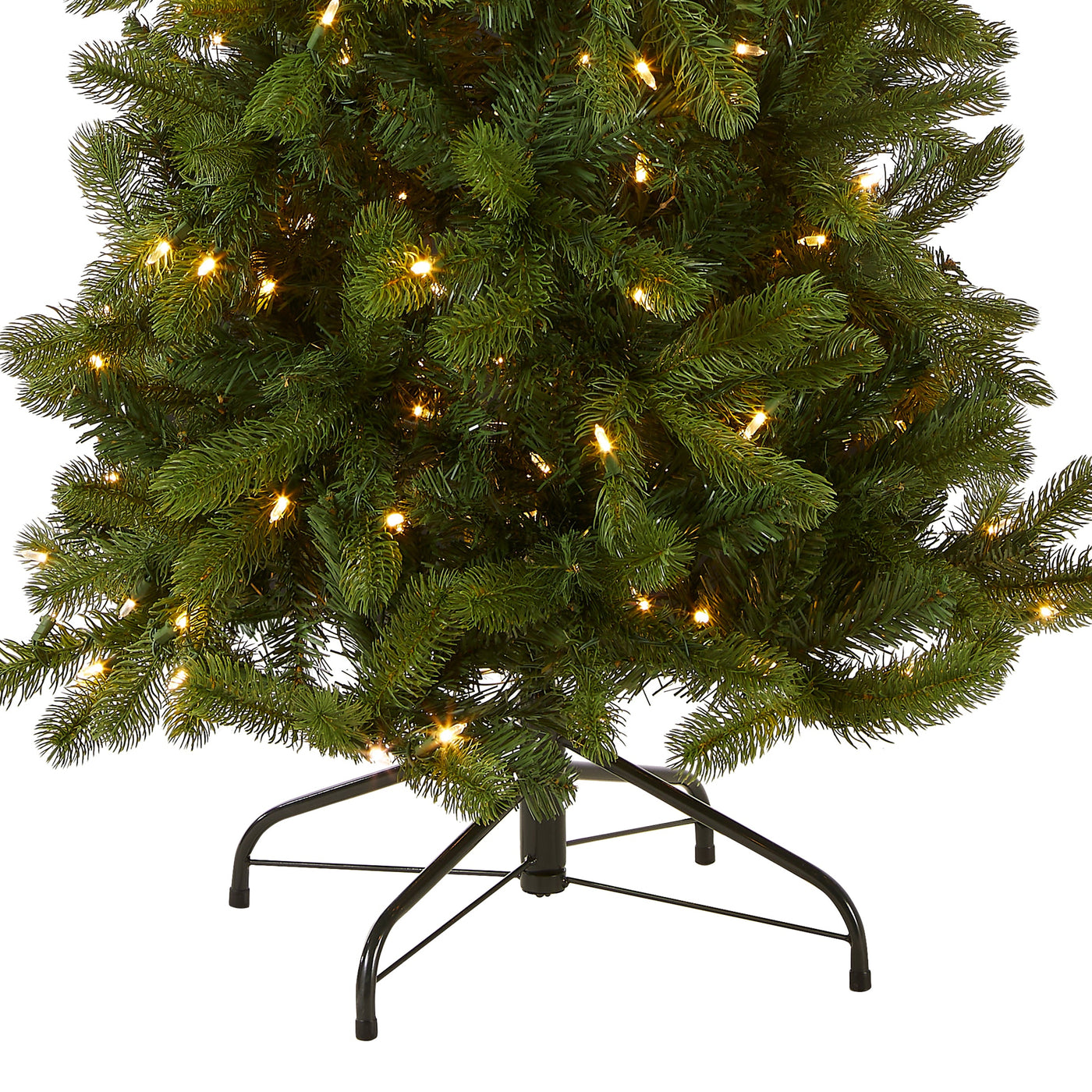 6.5 ft. Pre-Lit Downswept Douglas Fir Pencil Slim Tree with Dual Color LED Lights