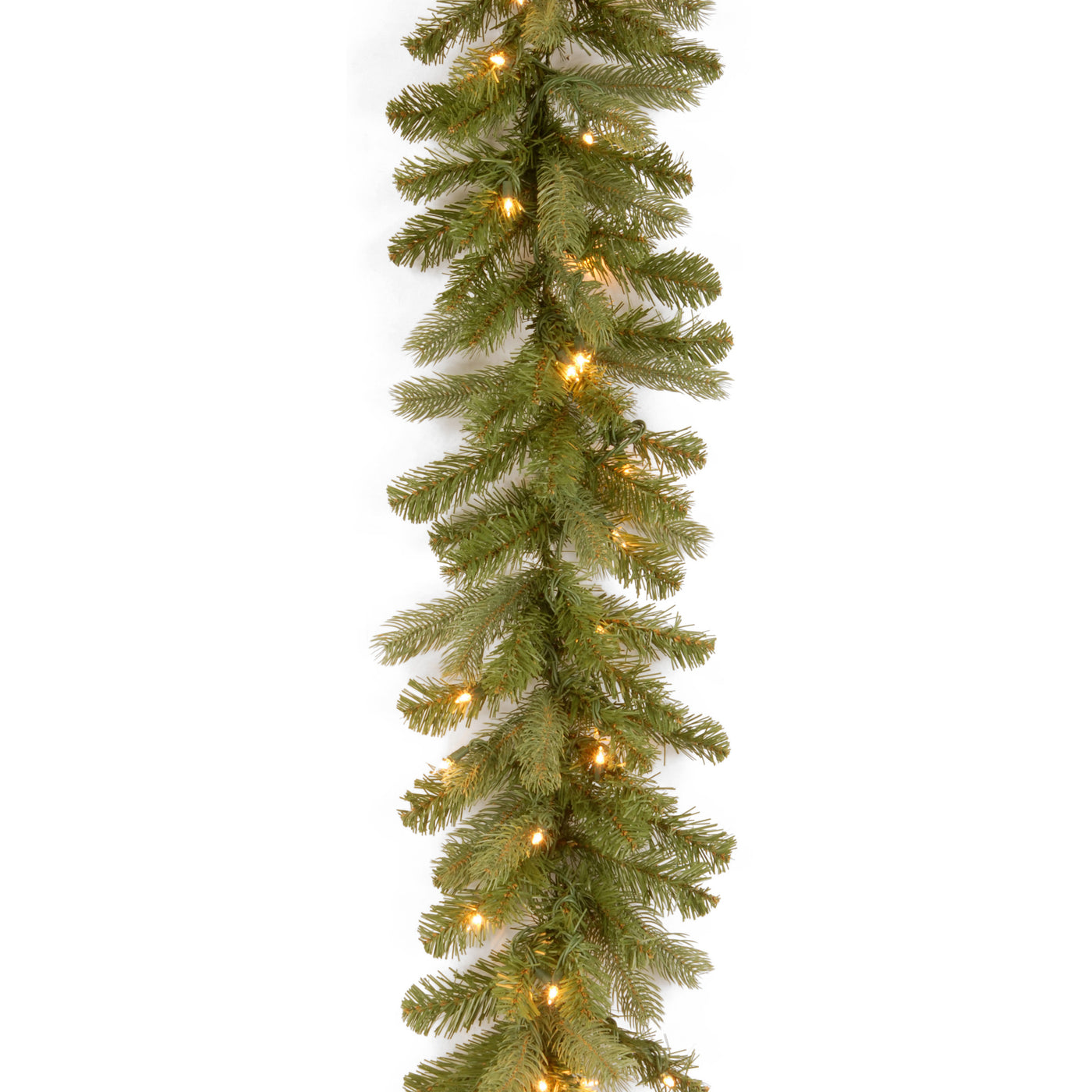 9 ft. Pre-Lit Downswept Douglas Fir Garland with Warm White LED Lights