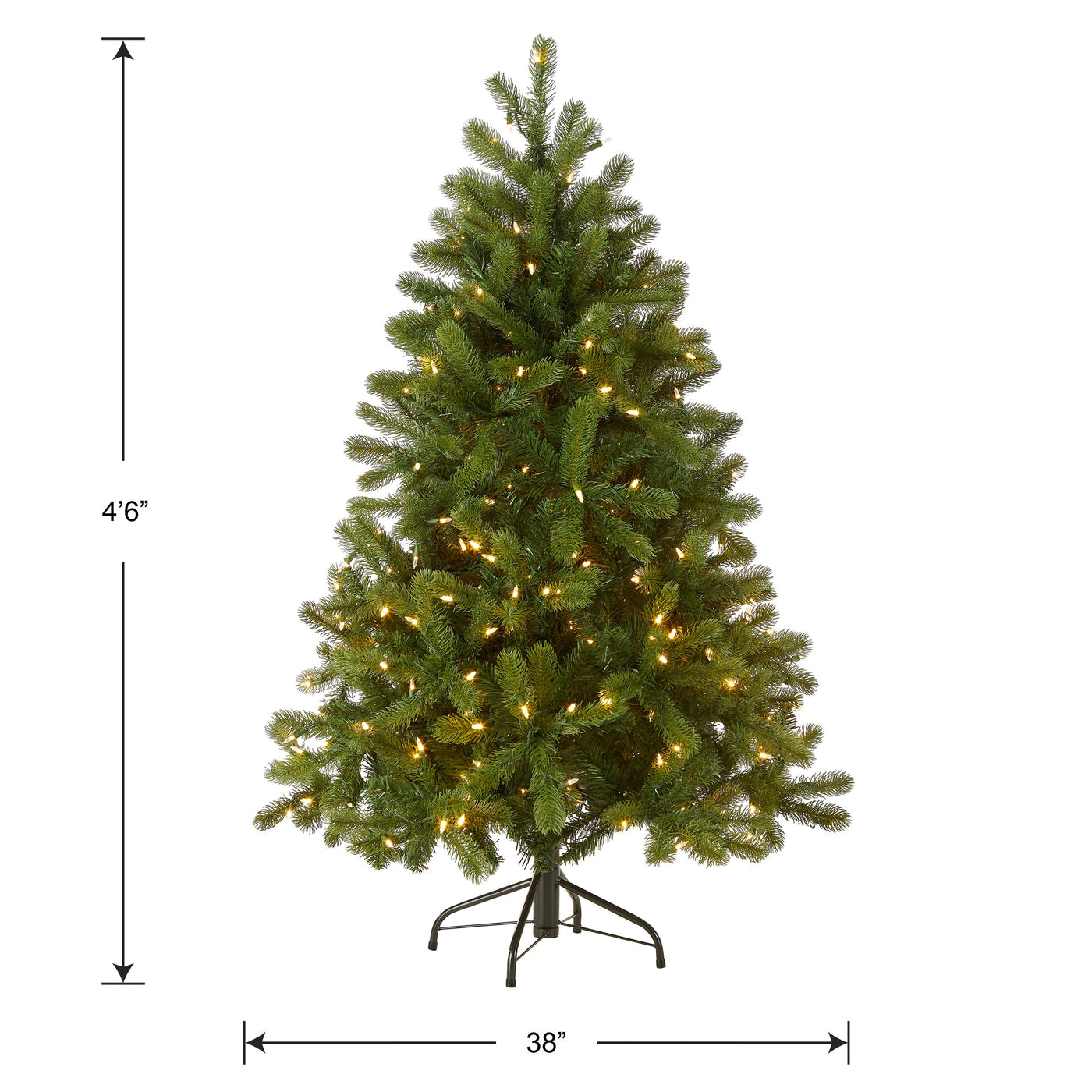 4.5 ft. Pre-Lit Downswept Douglas Fir Tree with Dual Color LED Lights