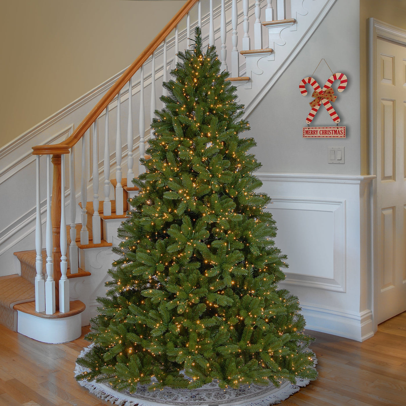 7.5 ft. Pre-Lit Downswept Douglas Fir Tree with Dual Color LED Cosmic Lights