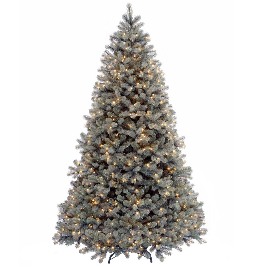 7.5 ft. Pre-Lit Downswept Douglas Blue Fir Tree with Clear Lights