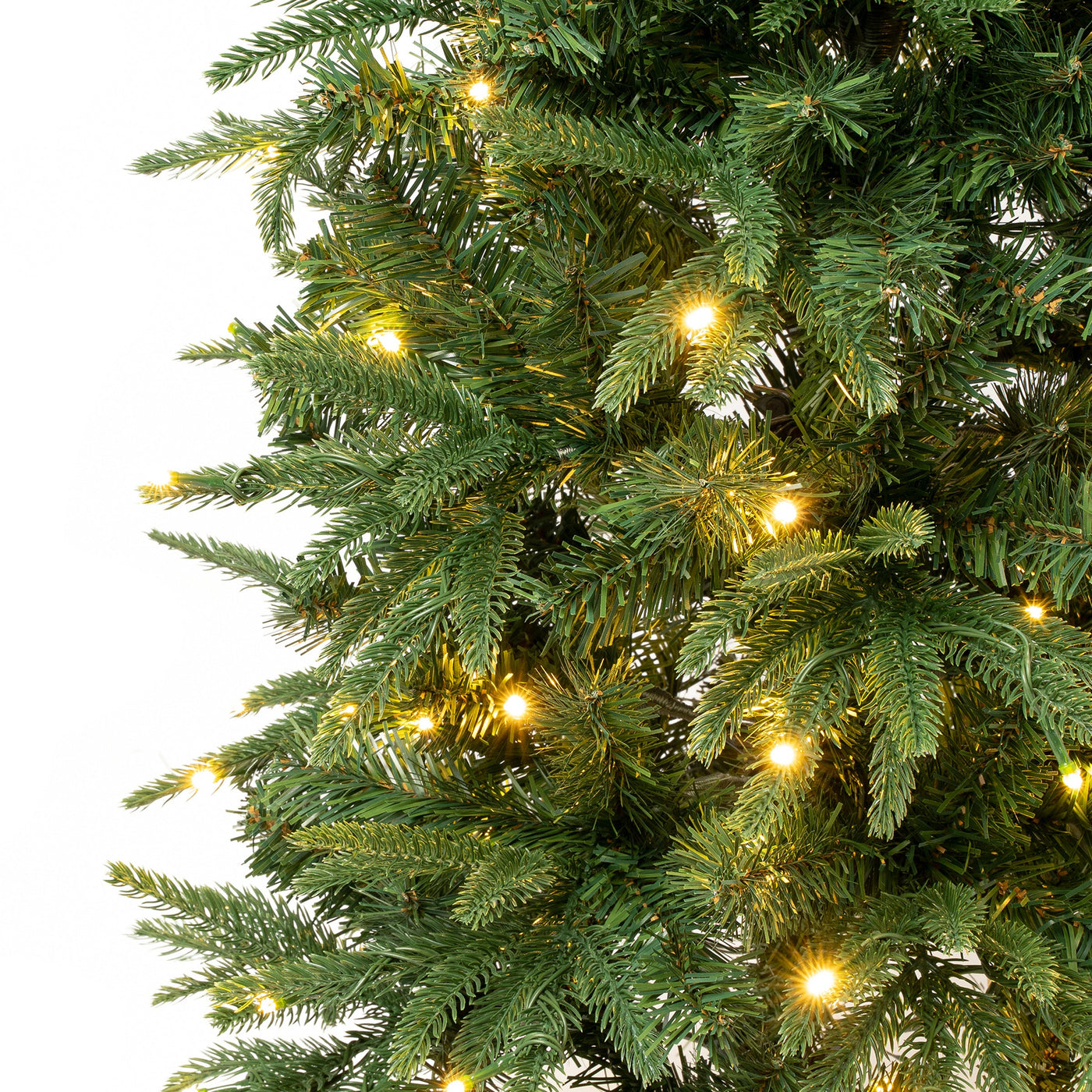 4.5 ft. Pre-Lit Duxbury Light Green Slim Tree with Warm White LED Lights