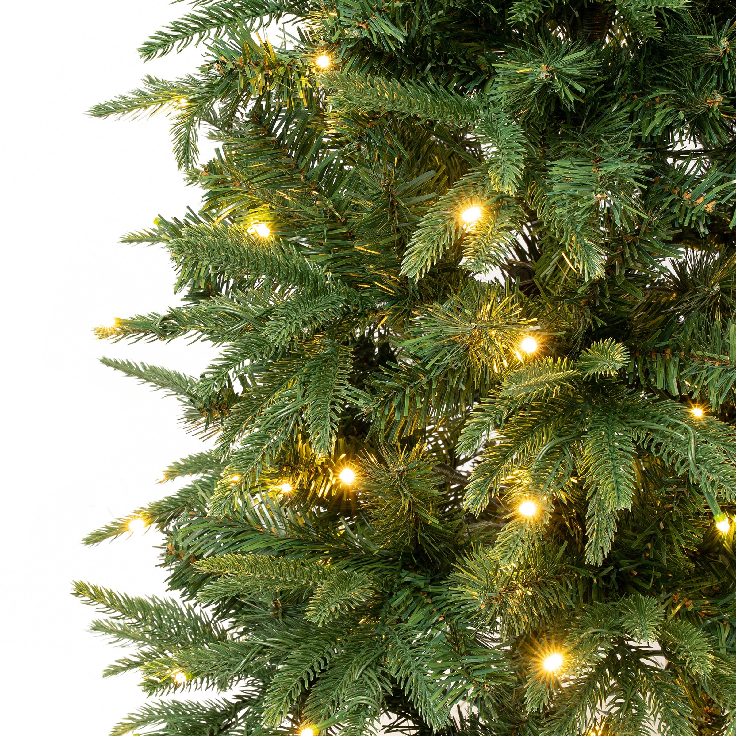 4.5 ft. Pre-Lit Duxbury Light Green Slim Tree with Warm White LED Lights